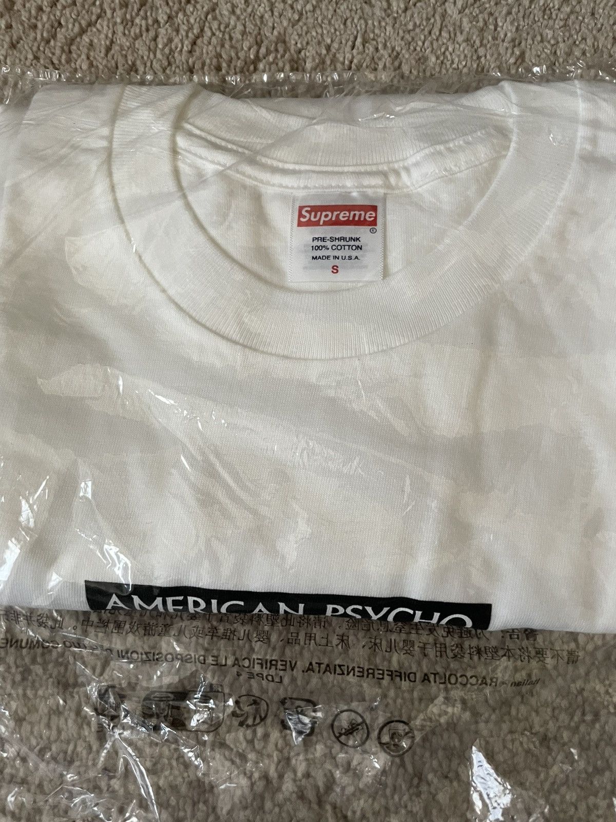 Supreme Supreme American Psycho Tee (White) Size US S / EU 44-46 / 1 - 2 Thumbnail
