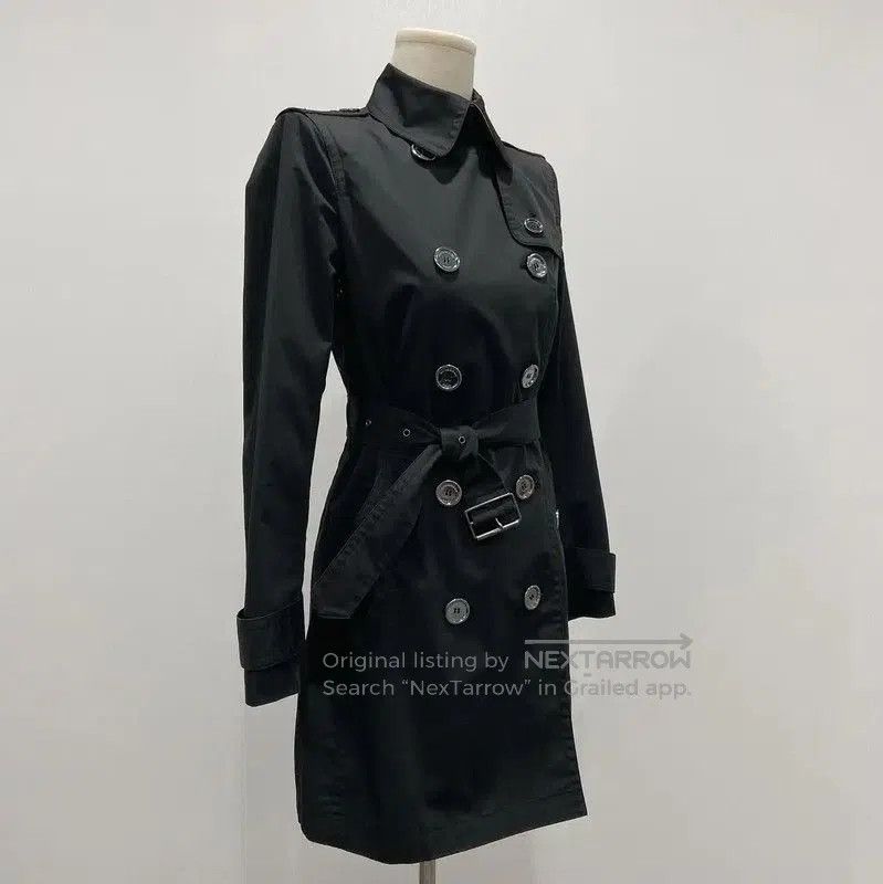 Burberry Burberry Black Cotton Long Trench Coat. Size S / US 4 / IT 40 - 5 Thumbnail