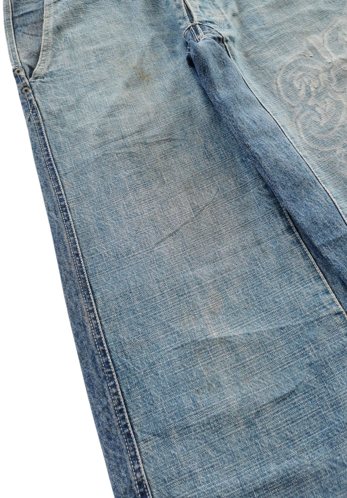 JNCO Alba Rosa Vintage Wide-Leg Baggy Washed Denim Jeans Size US 32 / EU 48 - 6 Thumbnail
