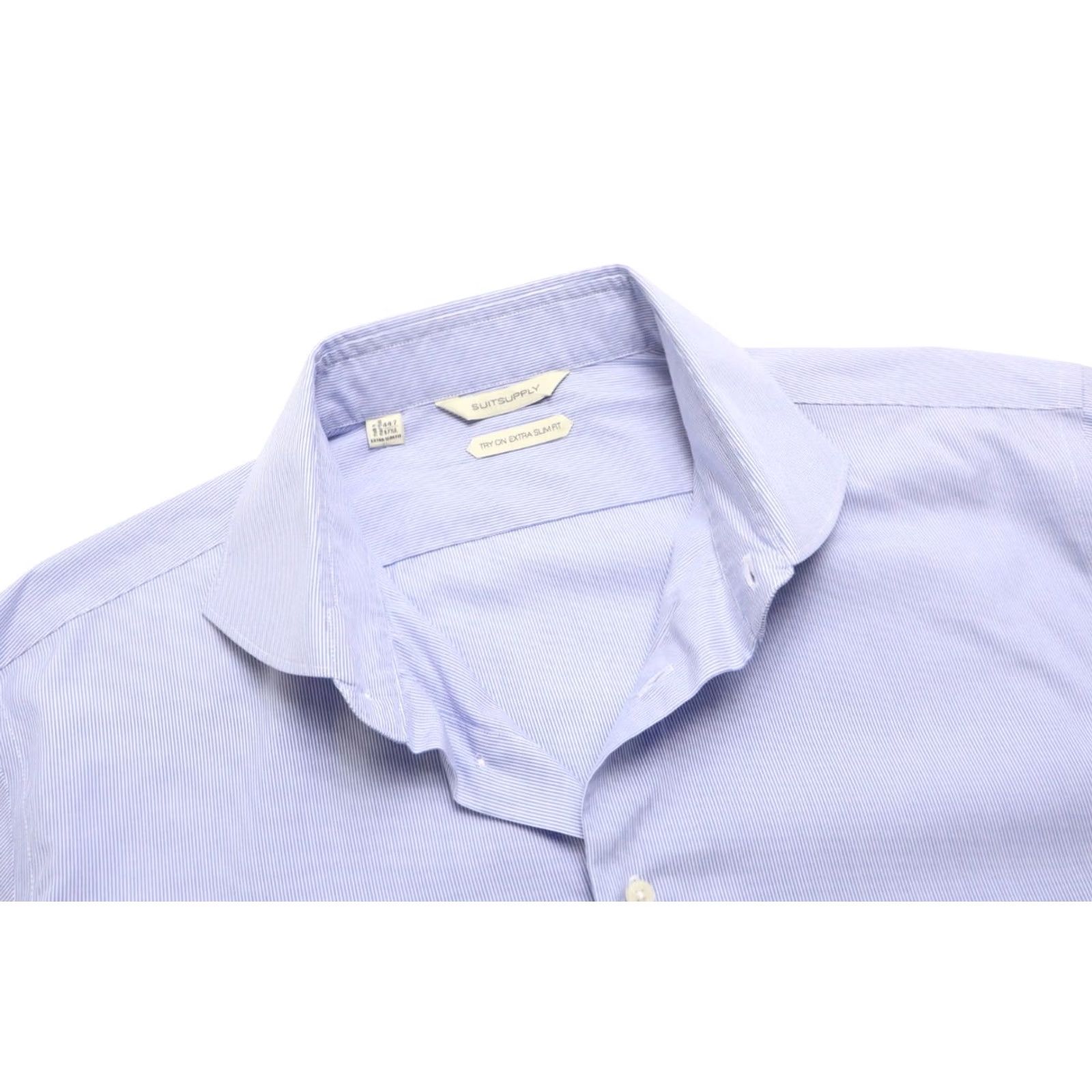 Suitsupply SUITSUPPLY Shirt Men's 44-7 / 17 1/2L Extra Slim Fit Try On Formal Cutaway Neck Size 44R - 4 Thumbnail