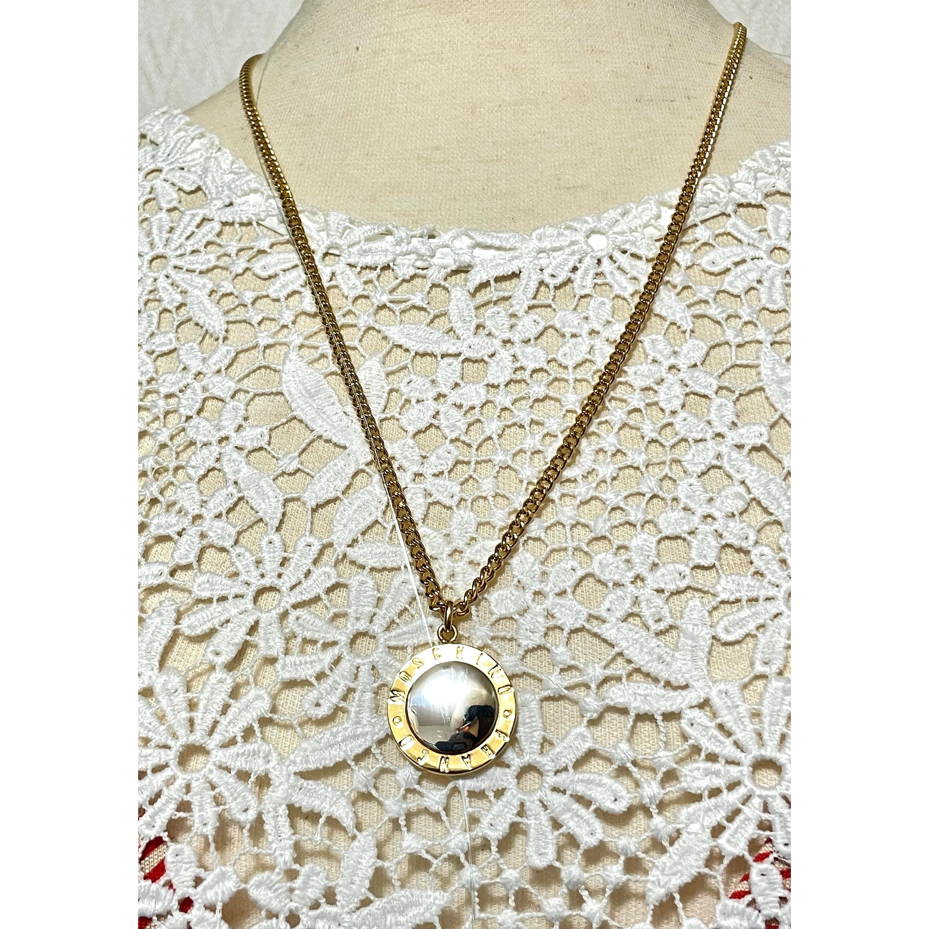 Moschino Vintage Moschino chain necklace with round logo top Size ONE SIZE - 8 Thumbnail