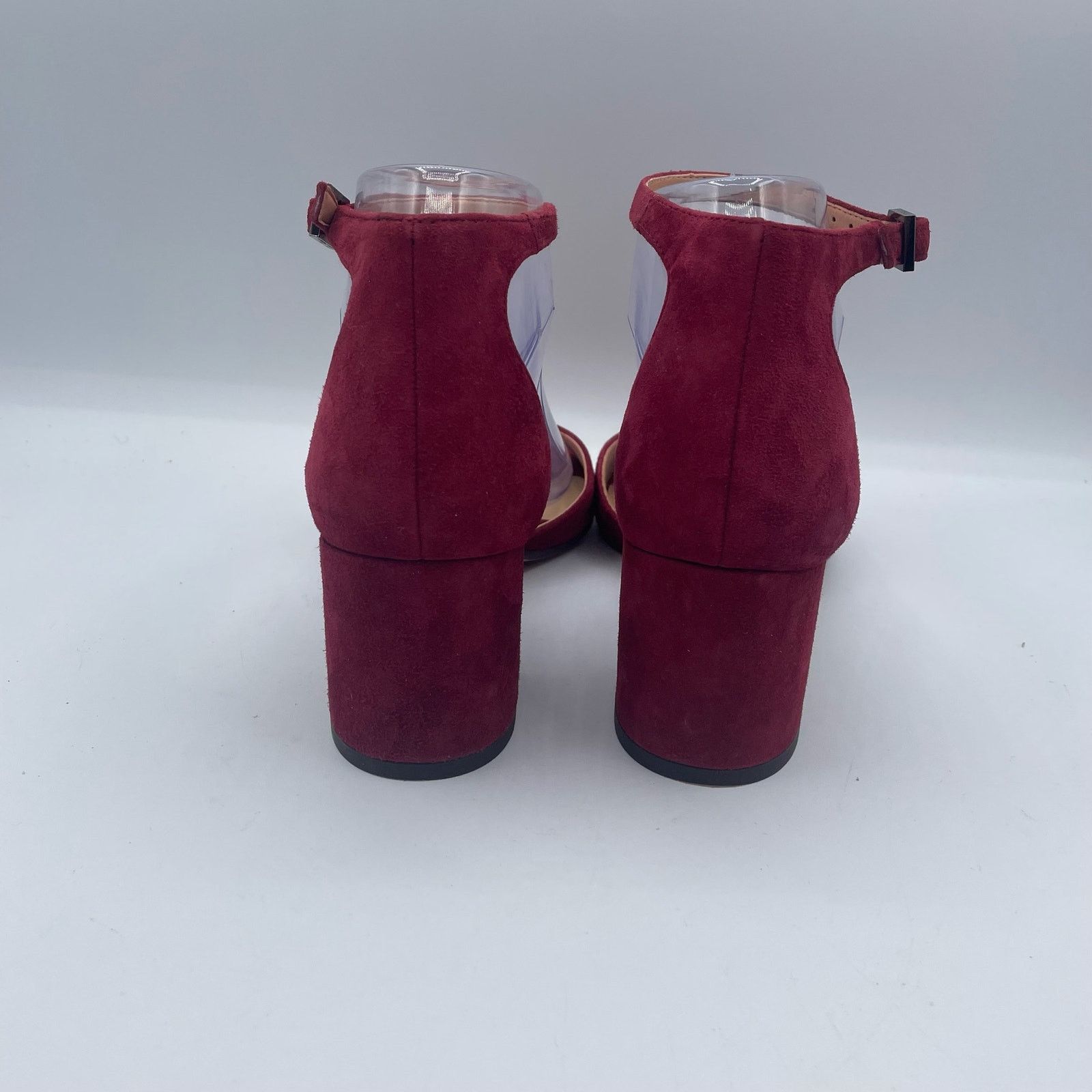 Sam Edelman Sam Edelman Susie Pumps Heels Red Suede Ankle Strap Open 7.5 Size US 7.5 / IT 37.5 - 4 Thumbnail