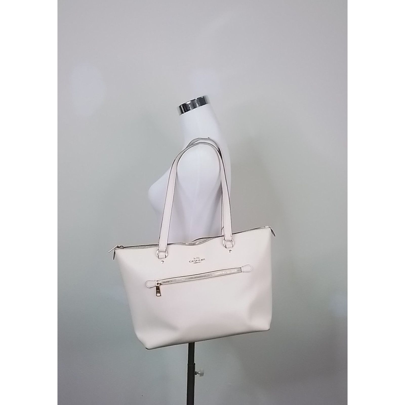 Coach Coach Gallery Leather Tote Purse Gold/Chalk F79608 #J3032 Size ONE SIZE - 2 Thumbnail