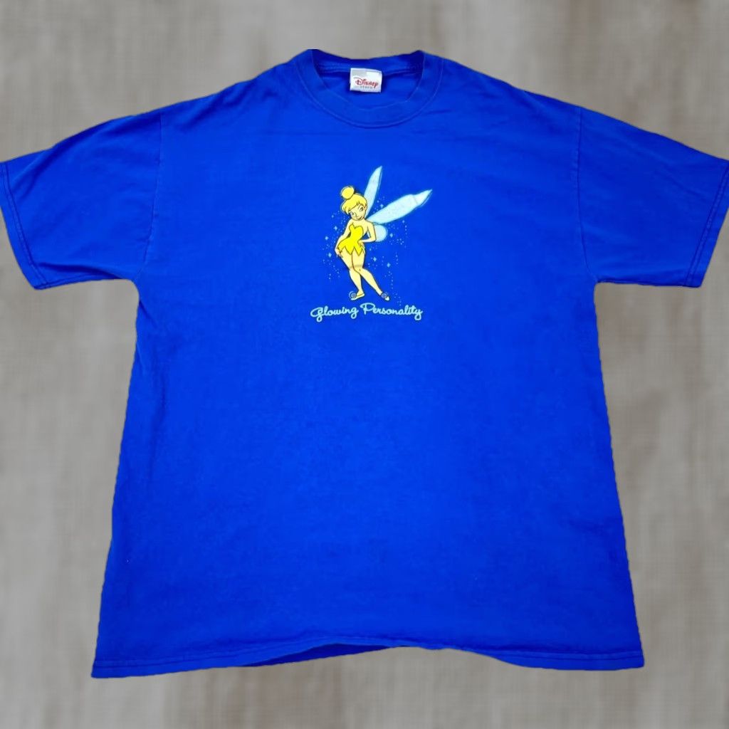 Disney VINTAGE Disney T-Shirt Women XL Blue Tinker Bell Fairy Casual 2000s Size XL / US 12-14 / IT 48-50 - 1 Thumbnail