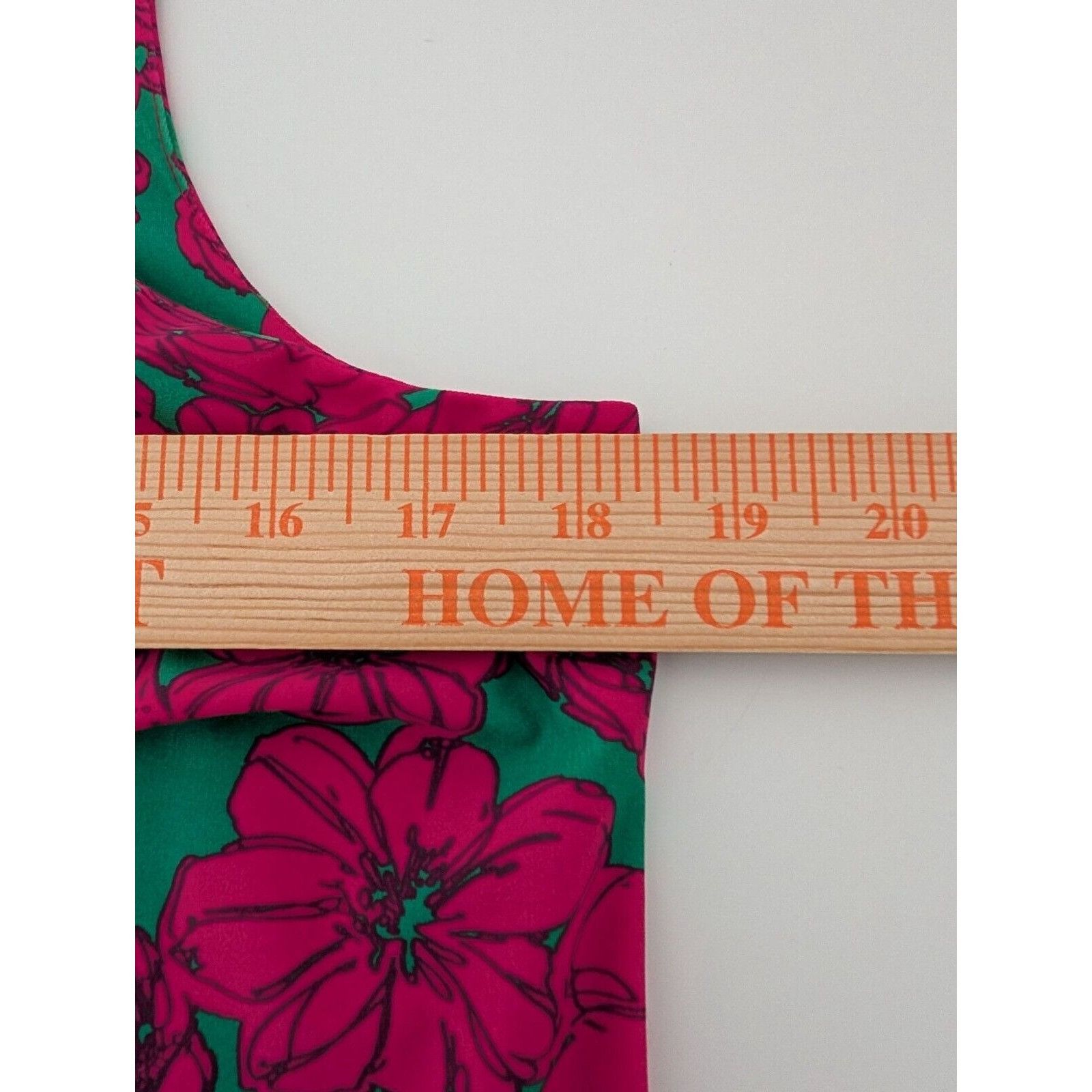 Designer Aryeh Floral Dress Womens Size Large Green Pink Nylon Size L / US 10 / IT 46 - 7 Thumbnail