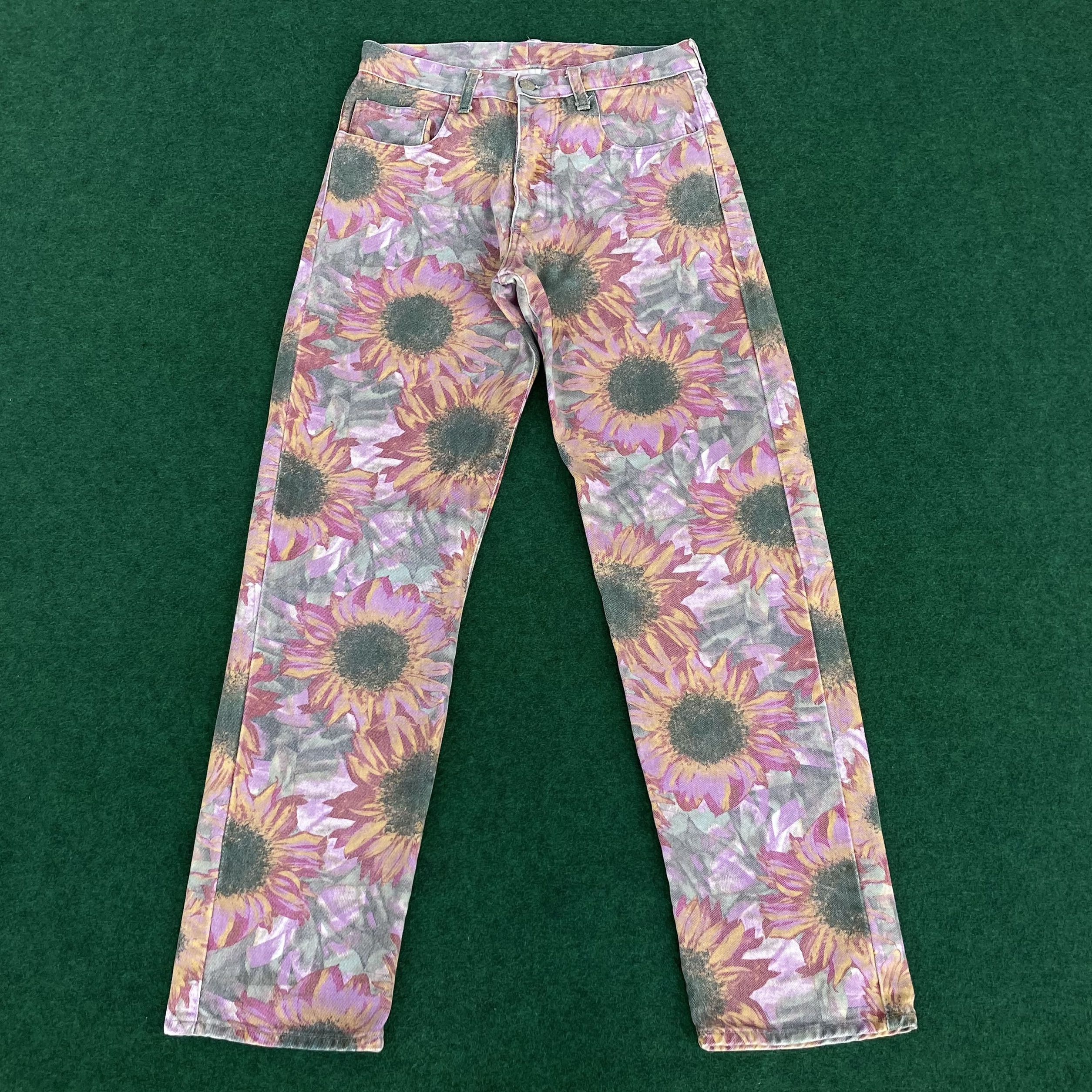 Designer × Oxbow × Vintage Vtg Oxbow Sun Flower Pant High Rise Tapered Leg Jeans Size US 28 / EU 44 - 1 Thumbnail