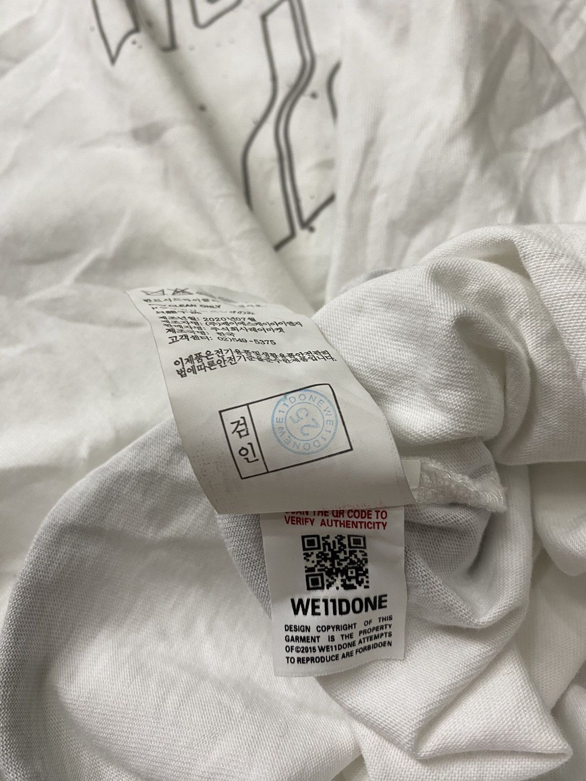 WE11DONE WE11DONE TEE. Size US L / EU 52-54 / 3 - 11 Thumbnail
