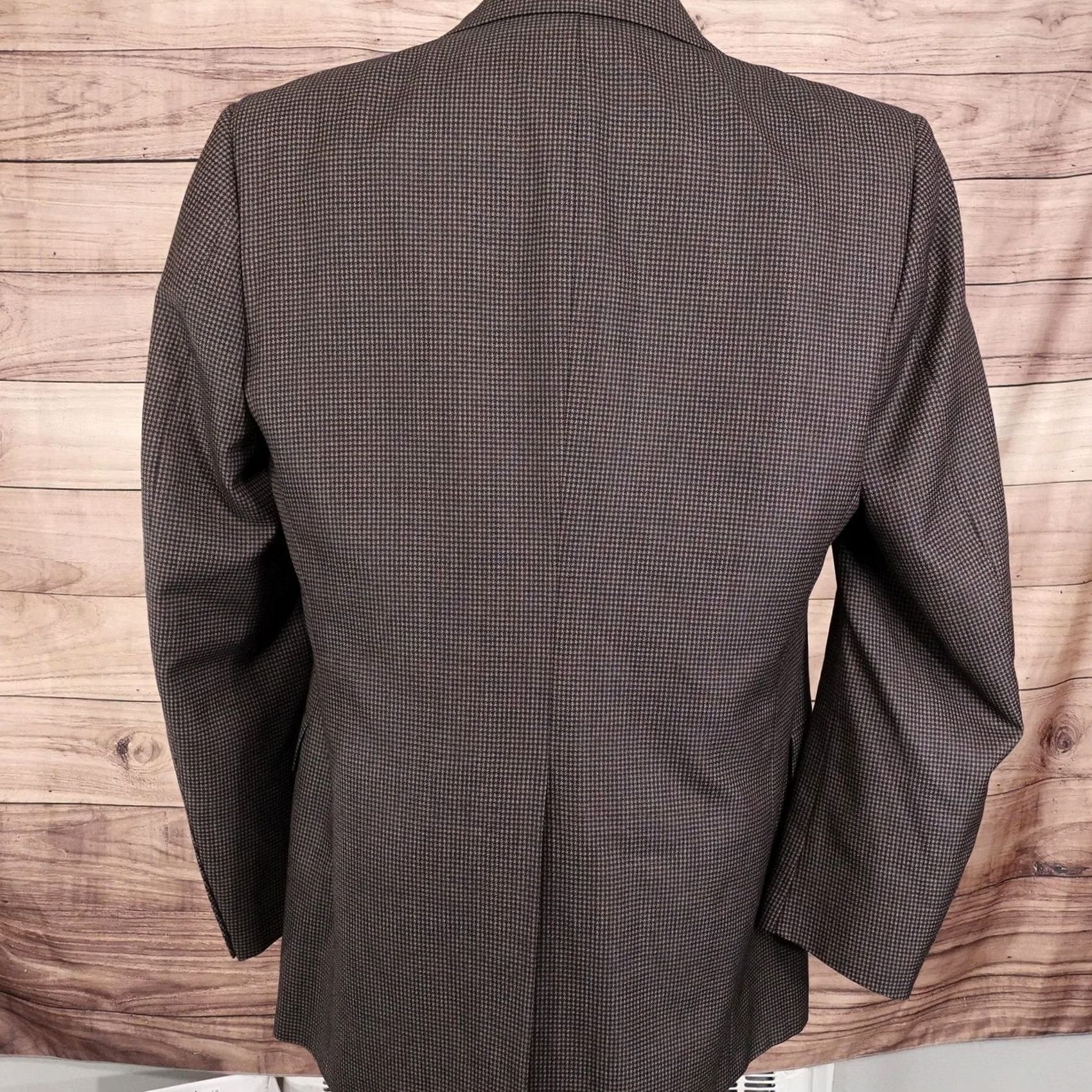 Vintage Hickey Freeman Blazer Mens 42L Brown Silk Wool Sport Coat 2 Button Size 42R - 4 Thumbnail