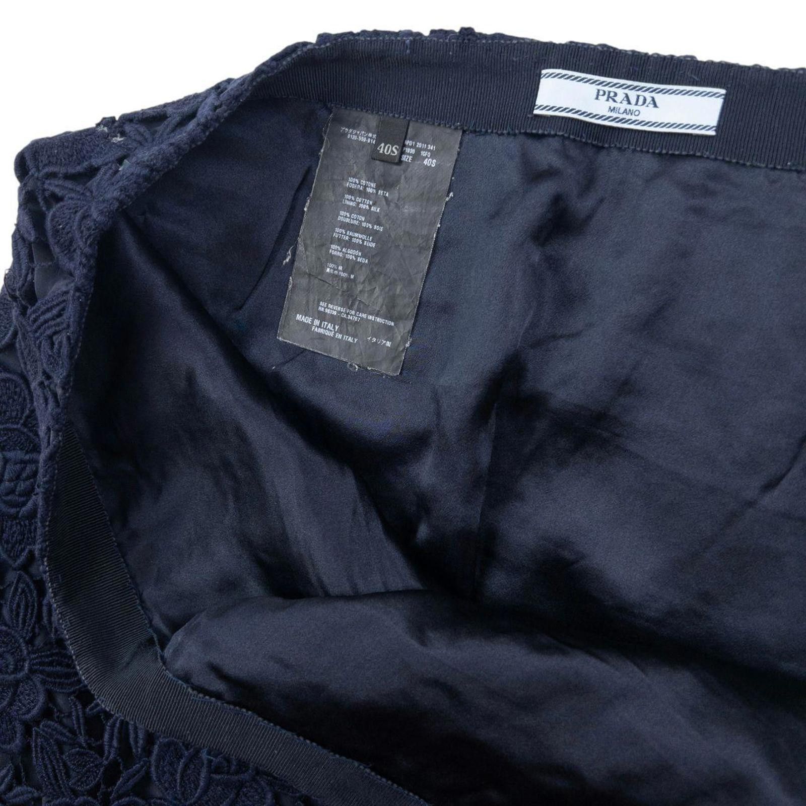Prada Vintage 2000s Prada Floral Lace Mini Skirt Womens Size W28 Size 28" / US 6 / IT 42 - 5 Thumbnail