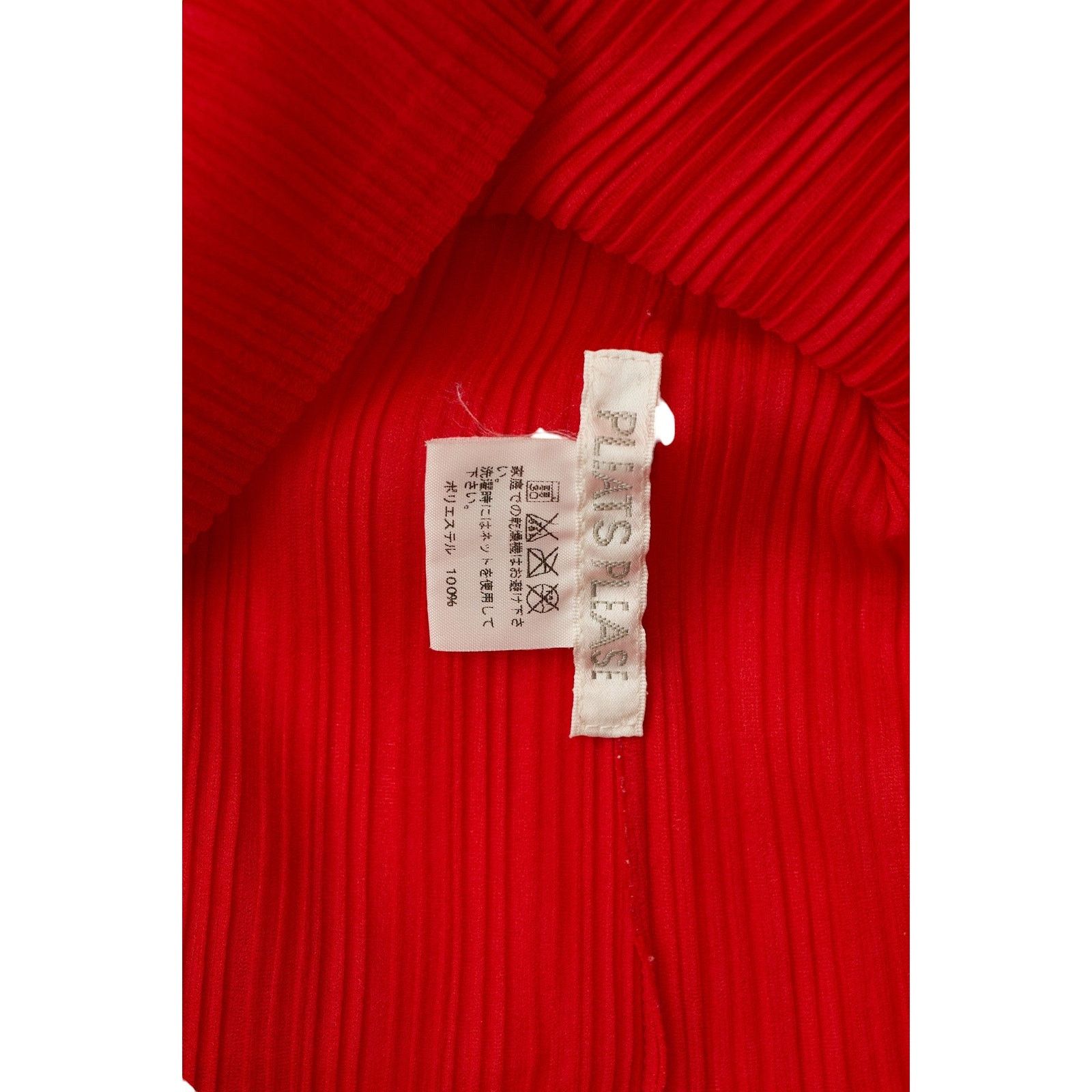 Issey Miyake Pleats Please Red Long Sleeve Size L / US 10 / IT 46 - 4 Thumbnail