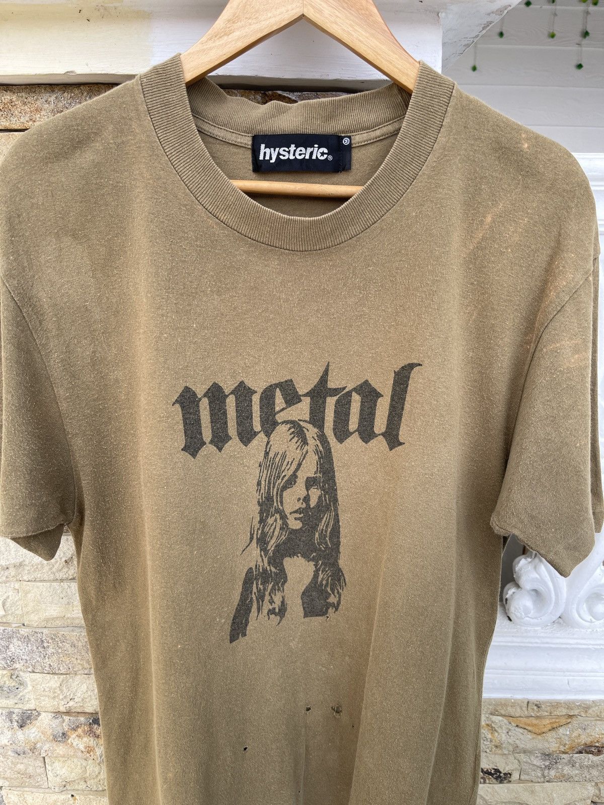 Hysteric Glamour Rare🔥Vtg HYSTERIC GLAMOUR METAL Faded Brown Tee Size US M / EU 48-50 / 2 - 2 Thumbnail