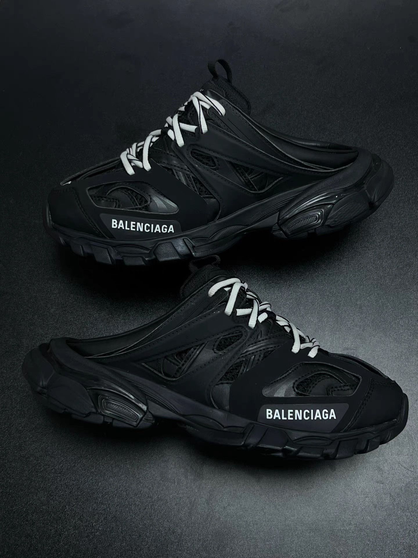 Balenciaga Balenciaga Track Slide Black K15 Size US 7 / IT 37 - 5 Thumbnail