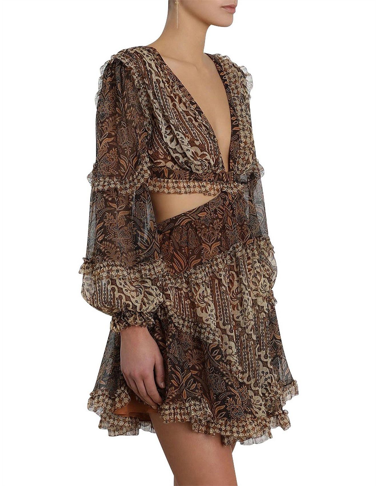 tali batik cut out dress Zimmermann Tali Batik Cut Out Dress
