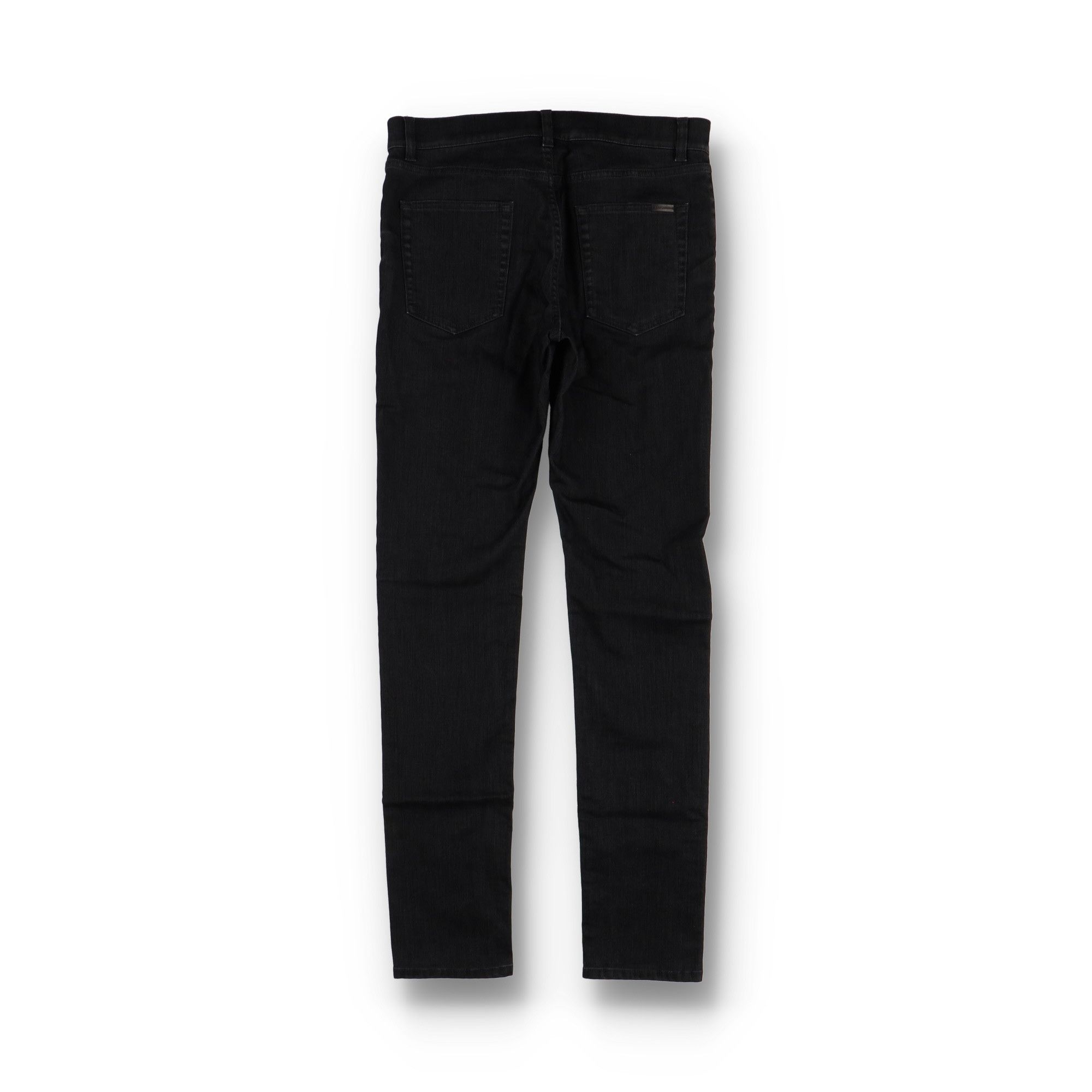 Saint Laurent Paris D10 Black Lightly Waxed Skinny Jeans Size US 30 / EU 46 - 7 Thumbnail