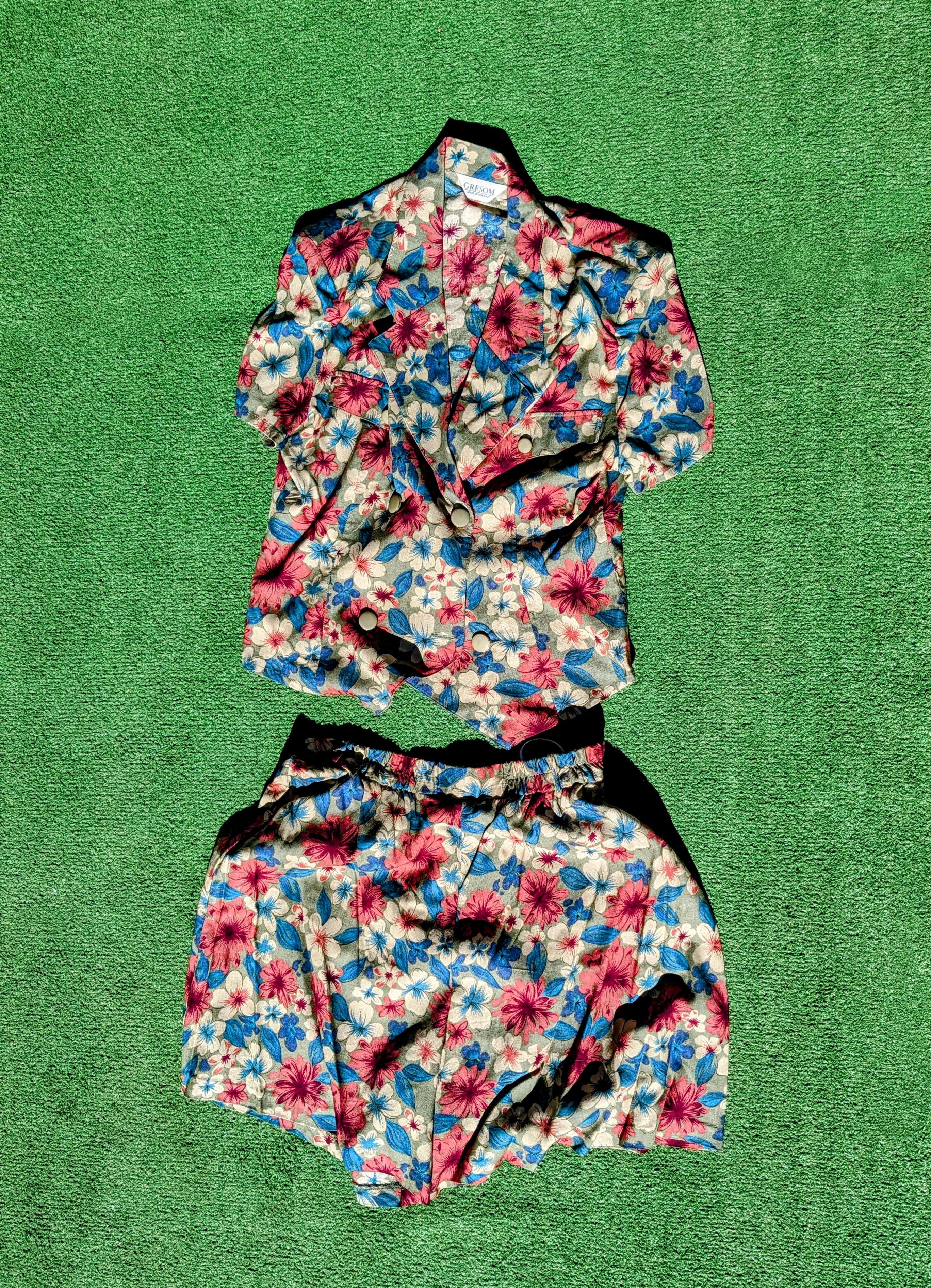 Vintage Gresom Grace of Bearings Petite Double-Breasted Blouse Dress Size M / US 6-8 / IT 42-44 - 2 Thumbnail