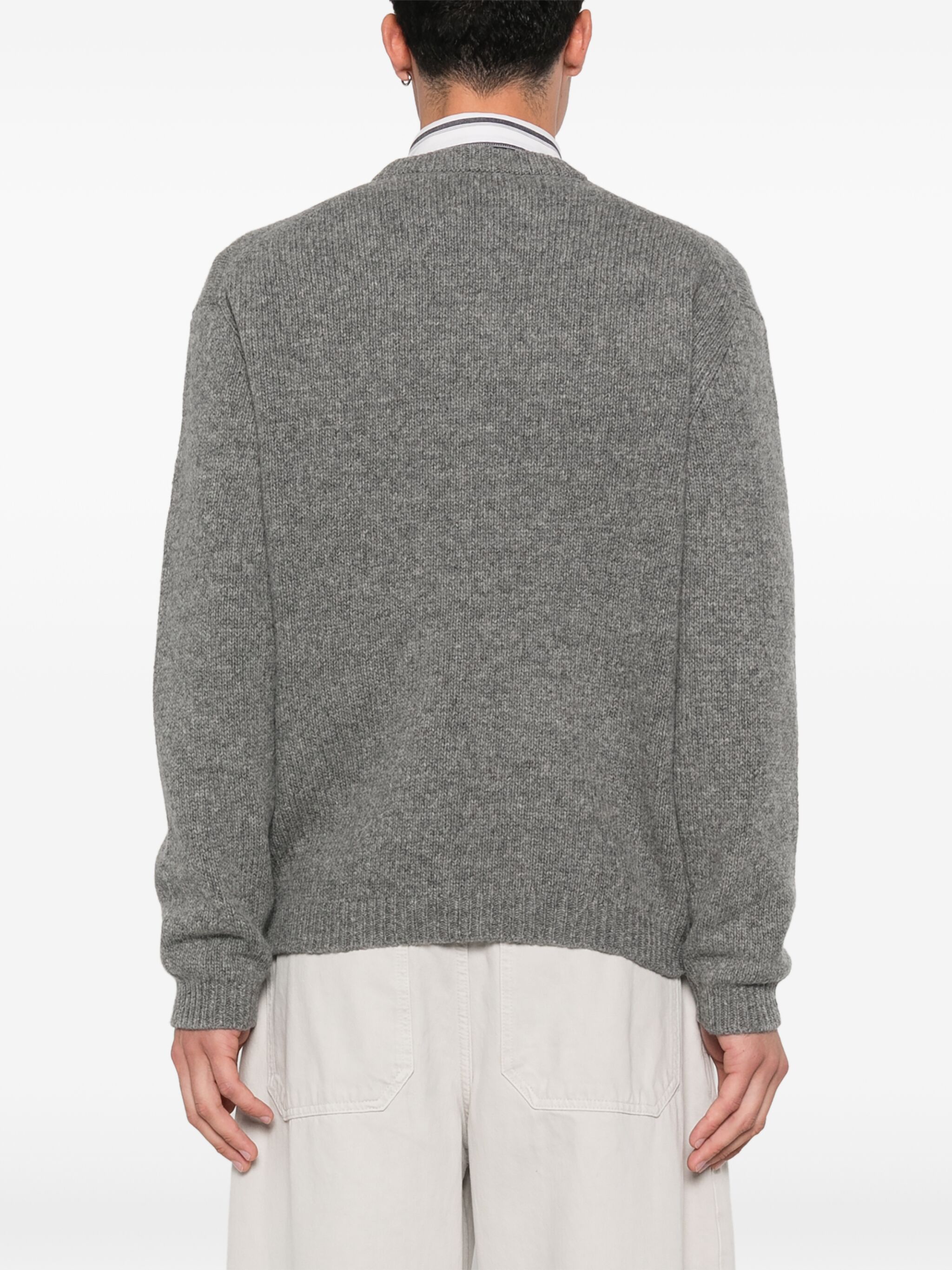 Maison Kitsune o1s22i1n1124 Wool Sweater in Grey Size US M / EU 48-50 / 2 - 4 Thumbnail