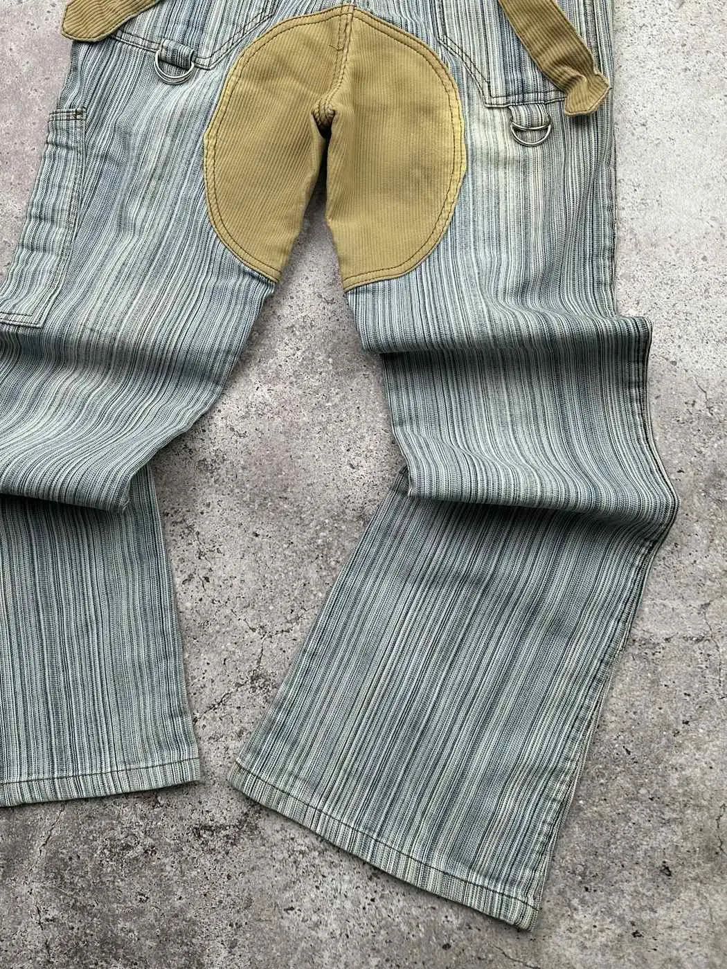 Japanese Brand Vintage Striped Faded Flare Pants C344(V533)(E8) Size 25" / US 0 / IT 36 - 8 Thumbnail