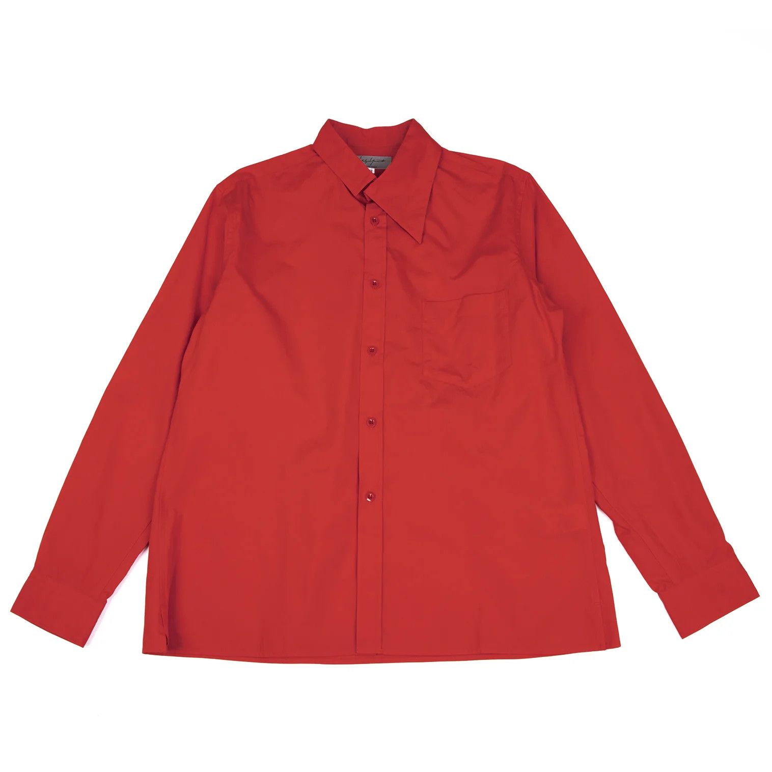 Yohji Yamamoto Yohji Yamamoto Cotton Asymmetrical Collar Shirt Red 3 Size US L / EU 52-54 / 3 - 1 Thumbnail