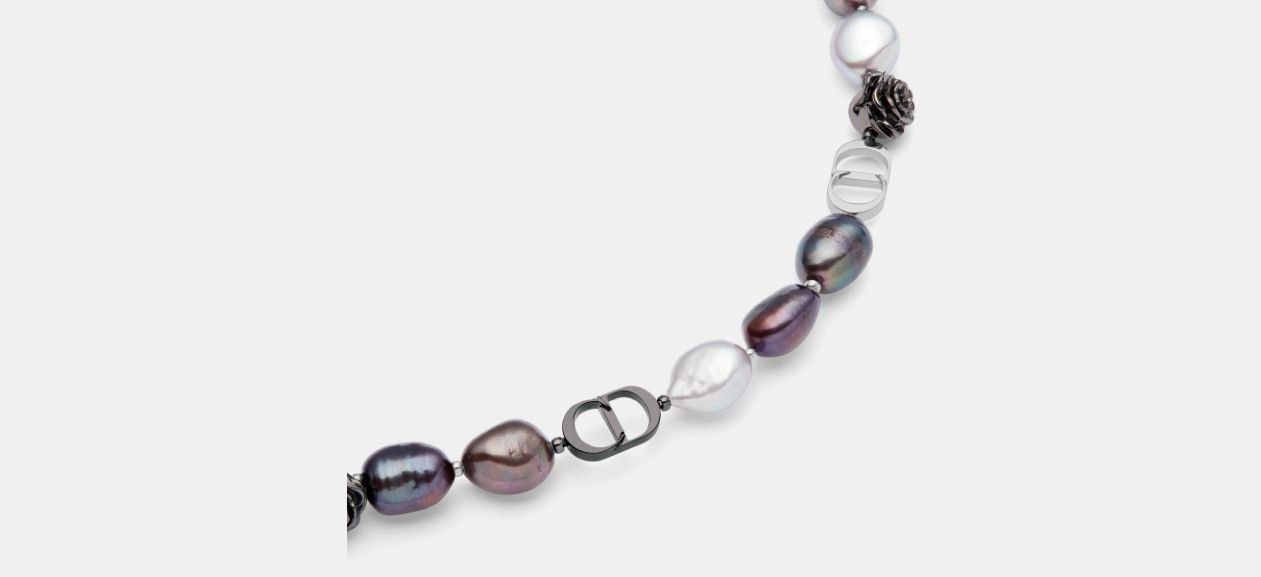 Dior o1w1db10624 Size: OS / Roses Necklace in Silver & Ruthenium Size ONE SIZE - 2 Thumbnail