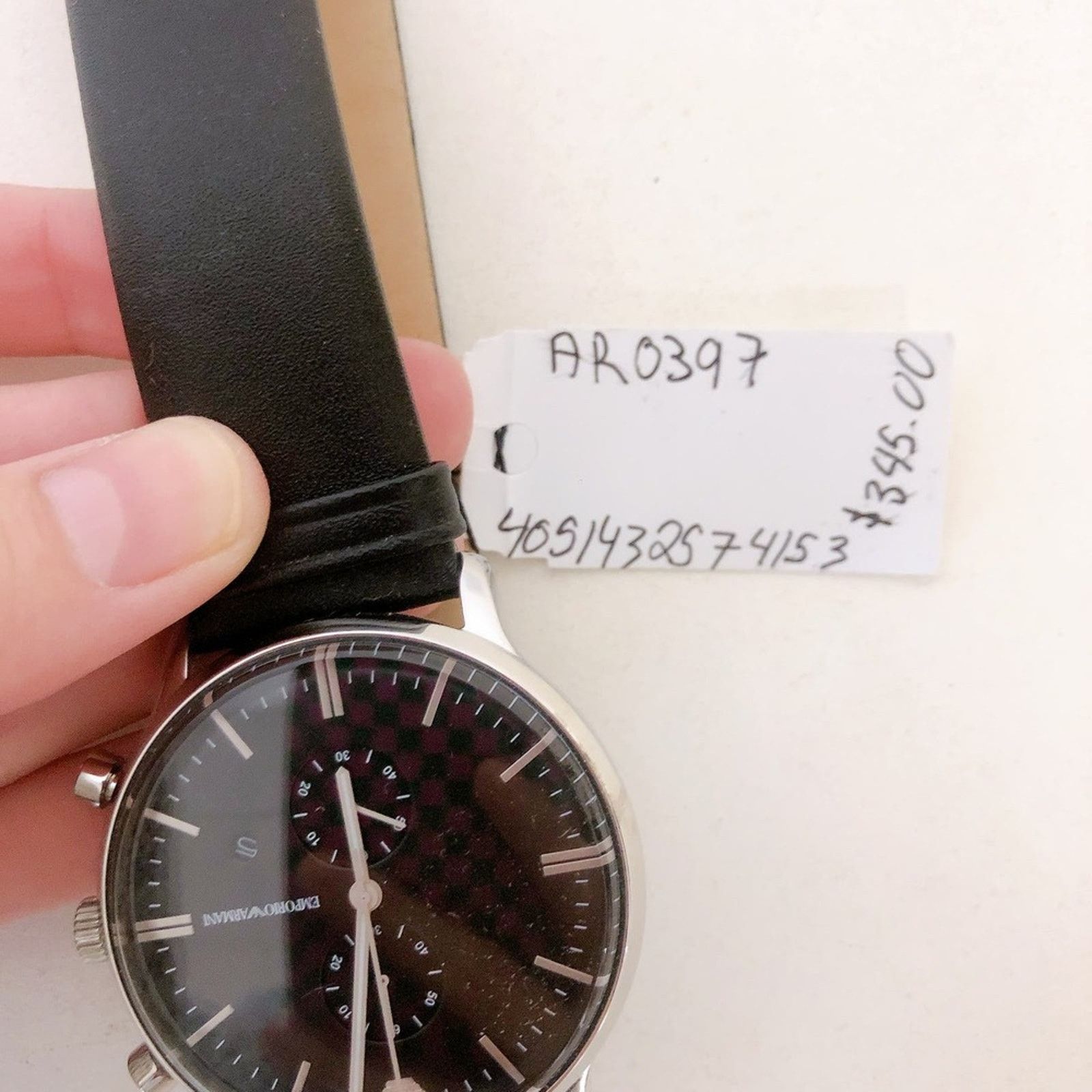 Emporio Armani Emporio Armani AR0397 Gianni Leather Strap Men's Watch Size ONE SIZE - 6 Thumbnail