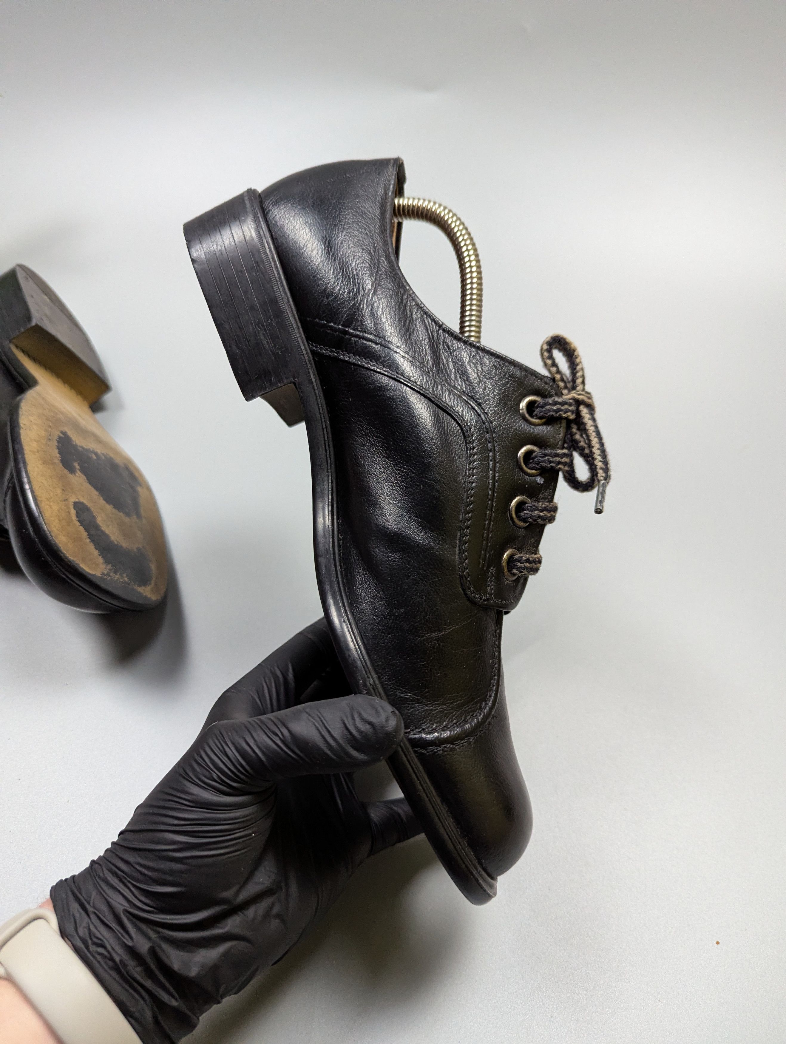 Vintage Vintage Gallus 70s 80s Black Leather Chunky Wide Toe Shoes Size US 9 / EU 42 - 12 Thumbnail