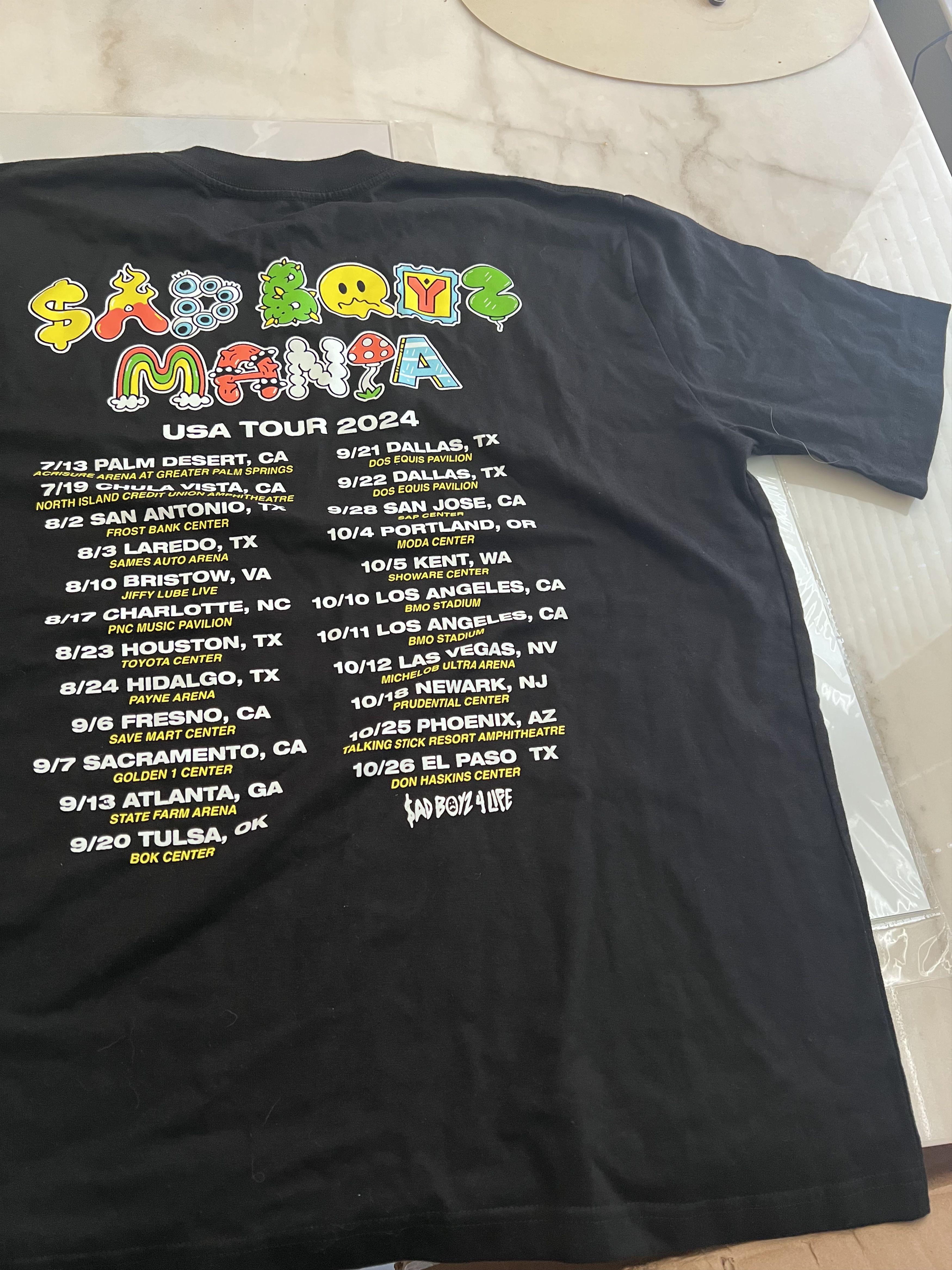 Sad Boys New Sad Boyz Mania Tour T-shirt USA Tour 2024 Size XXL Black Size US XXL / EU 58 / 5 - 4 Thumbnail
