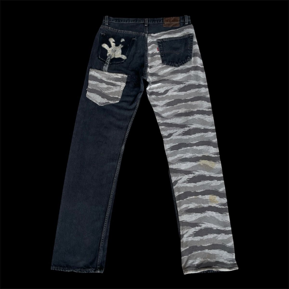 Levi's 90s Levi’s 501 Reworked Neighborhood Tiger Camo Mickey Denim Size US 34 / EU 50 - 2 Thumbnail