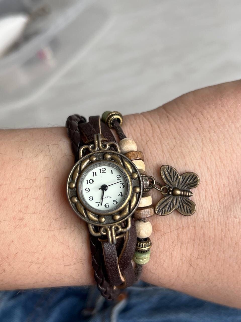 Japanese Brand × Vintage Vintage Japanese style futuristic Watch Brown amulet 🦋 Size ONE SIZE - 8 Thumbnail