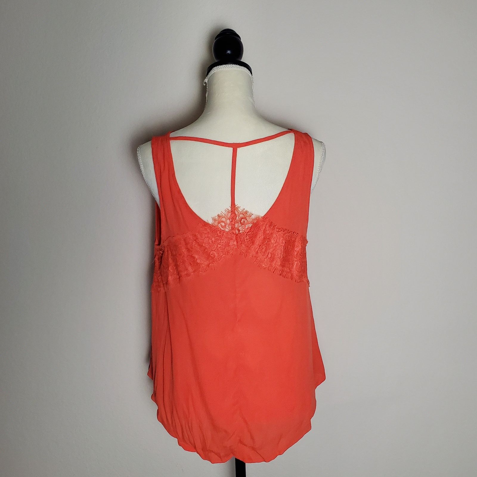 Nordstrom Elodie Orange Tank Top Large Size L / US 10 / IT 46 - 3 Thumbnail