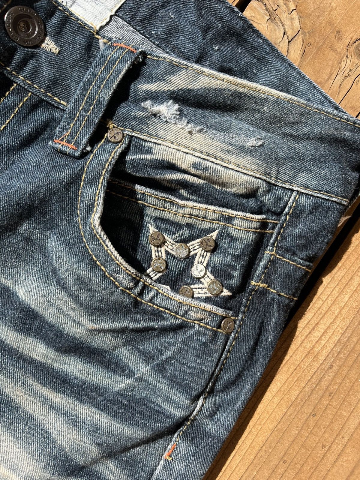 Japanese Brand × Vintage Vintage Distressed Lolita Star Denim Size US 34 / EU 50 - 5 Thumbnail