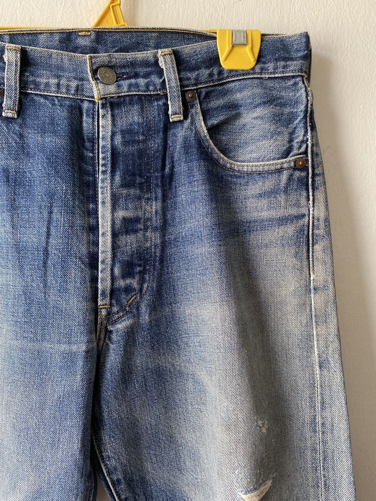 Levi's Vintage 90s Levi’s 503B Selvedge Distressed Denim Size US 29 - 8 Thumbnail