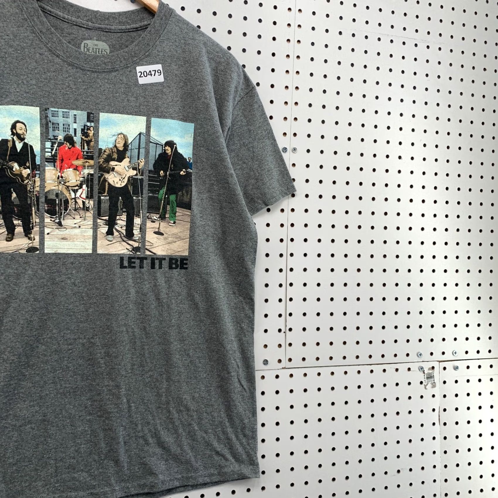 Vintage The Beatles Shirt Gray Let It Be Rock Music Band TEE Adult Large 21x29.5 Size US L / EU 52-54 / 3 - 4 Thumbnail