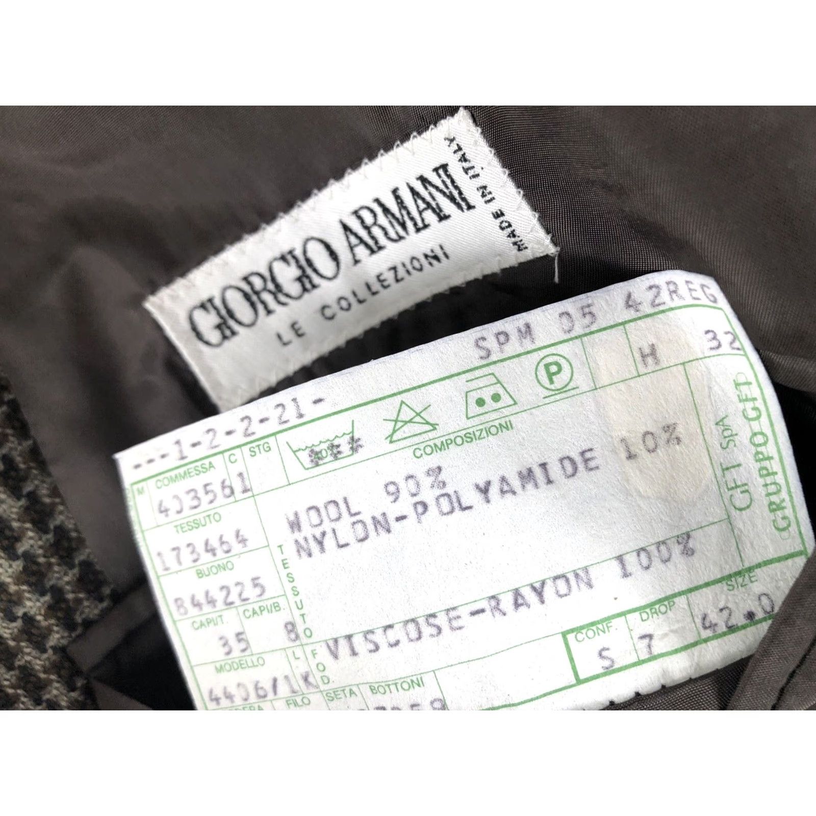 Giorgio Armani Giorgio Armani / Italy 42R Wool Blazer SportCoat Jacket Mens Brown 90% Wool Blazer AA Size 42R - 7 Thumbnail