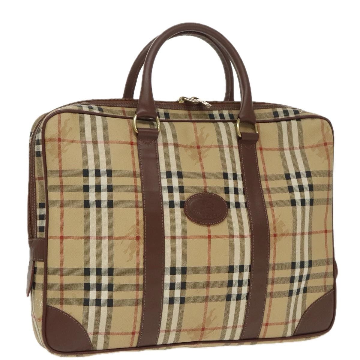 Burberry Burberry Nova Check Hand Bag Pvc Beige Gold Size ONE SIZE - 1 Thumbnail