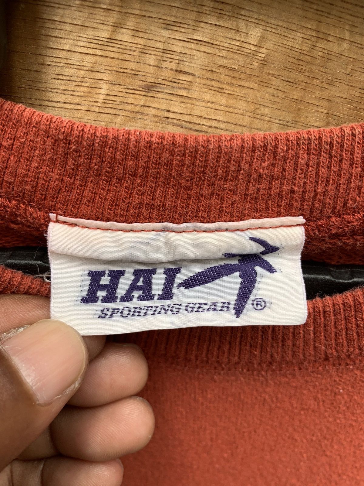 Hai Sporting Gear × Issey Miyake Hai Sporting Gear X Issey Miyake velvet logo Sweatshirt Size L / US 10 / IT 46 - 14 Thumbnail