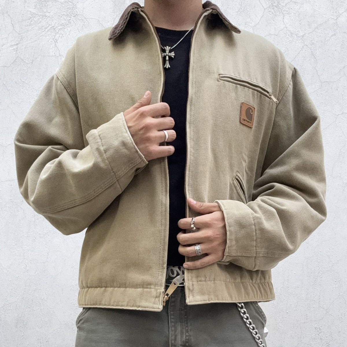 Carhartt 📦 SOLD 📦 Super rare Carhartt Detroit Jacket JQ0472 TAN Size US L / EU 52-54 / 3 - 2 Thumbnail