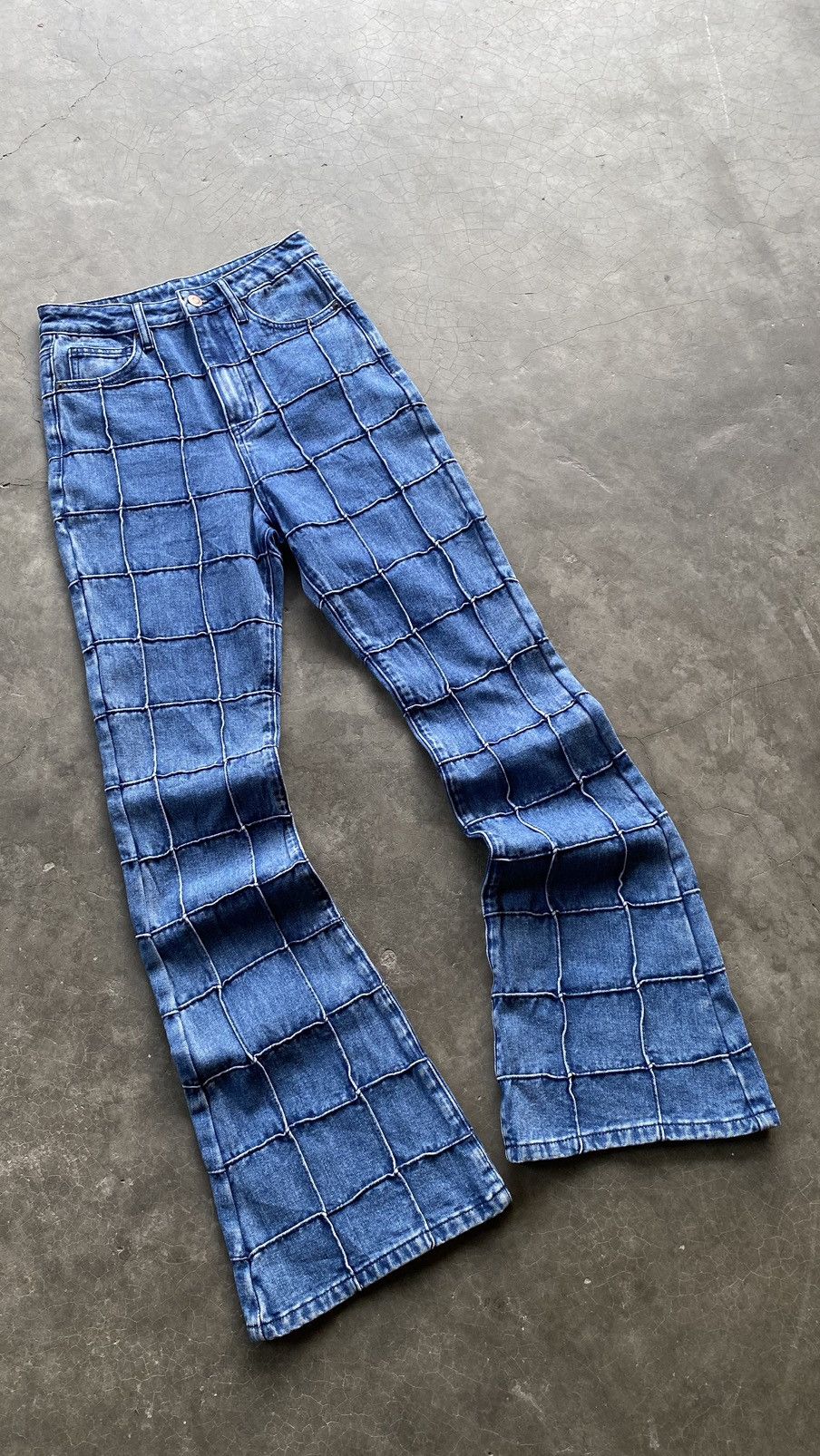 If Six Was Nine Patchwork Flared Denim Pant Hysteric Style Size 26" / US 2 / IT 38 - 2 Thumbnail