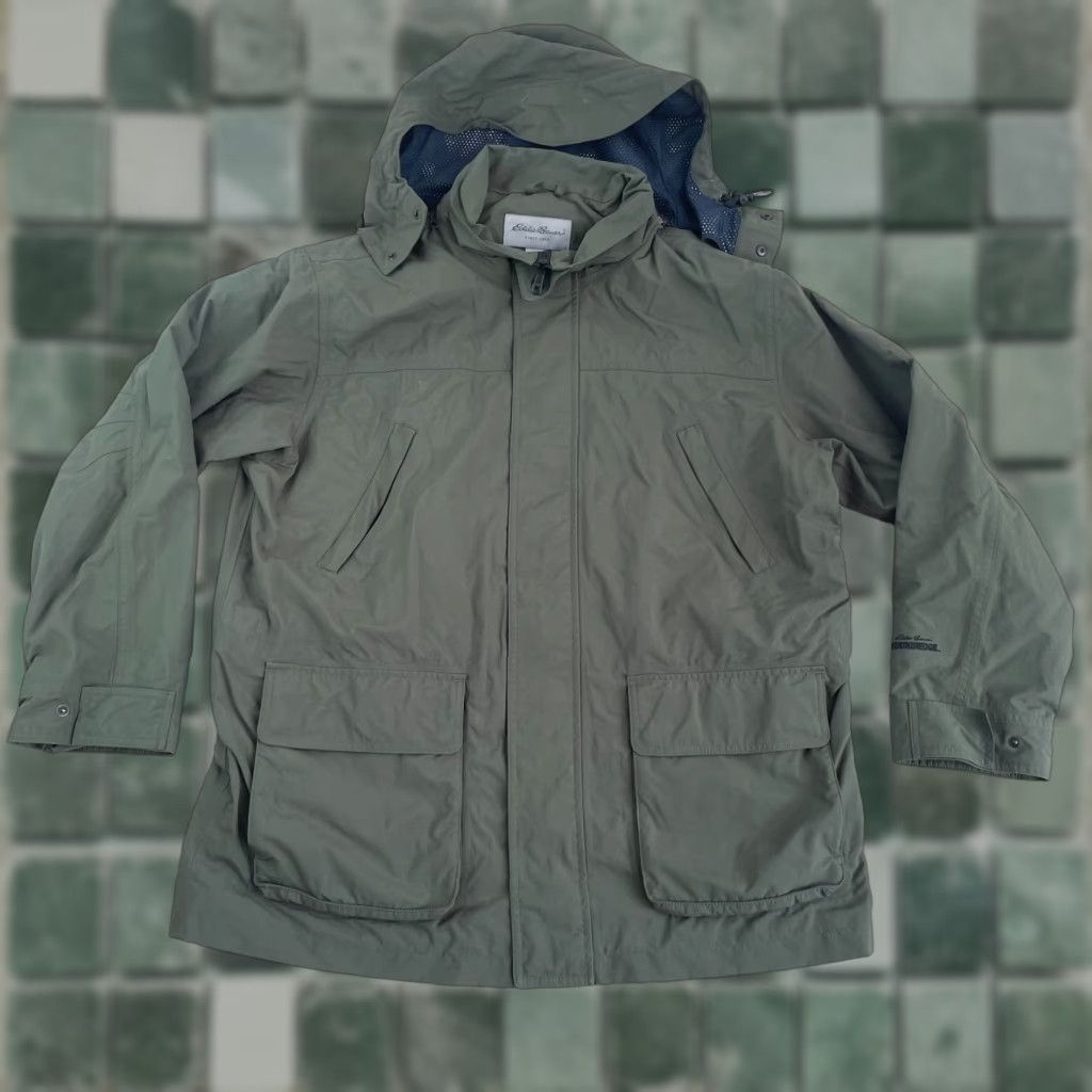 Eddie Bauer Eddie Bauer WeatherEdge Jacket Men Large Olive Green Removable Hood Full Zip Size US L / EU 52-54 / 3 - 1 Thumbnail