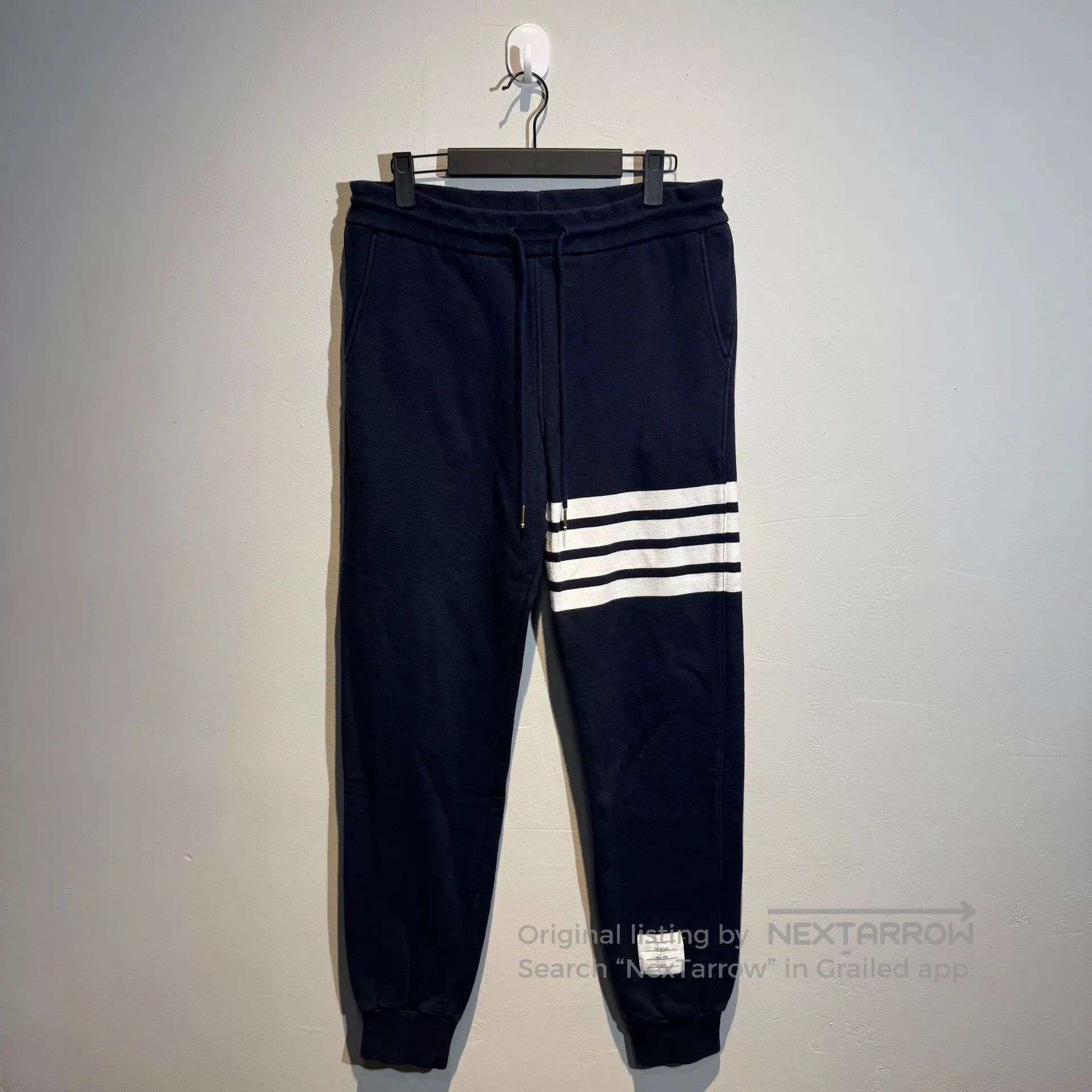 Thom Browne Thom Browne Navy Sweatpants with Stripes. Size US 28 / EU 44 - 1 Thumbnail
