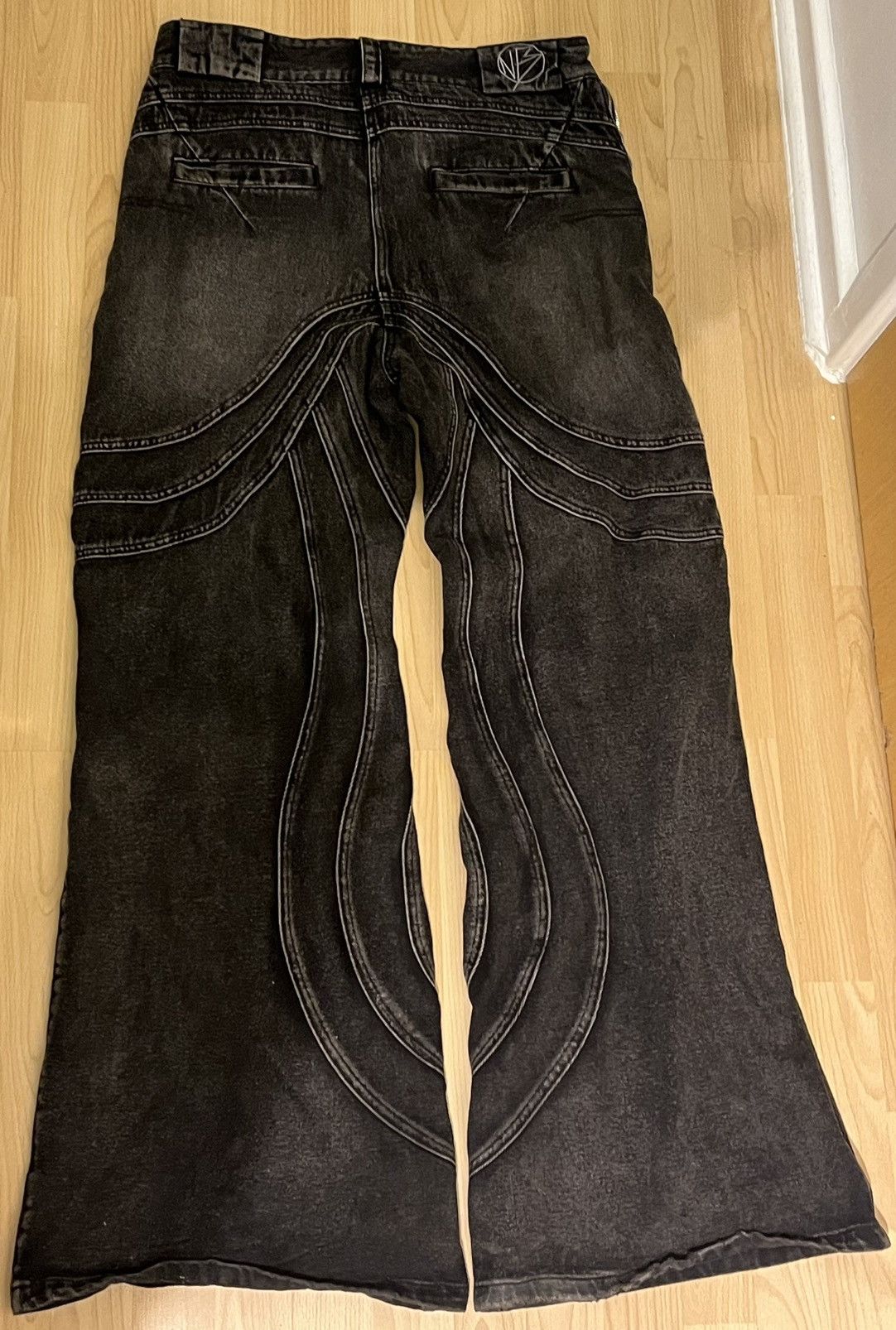 No Faith Studios Black Heavy Wave Denim No Faith Studios Size US 40 / EU 56 - 7 Thumbnail