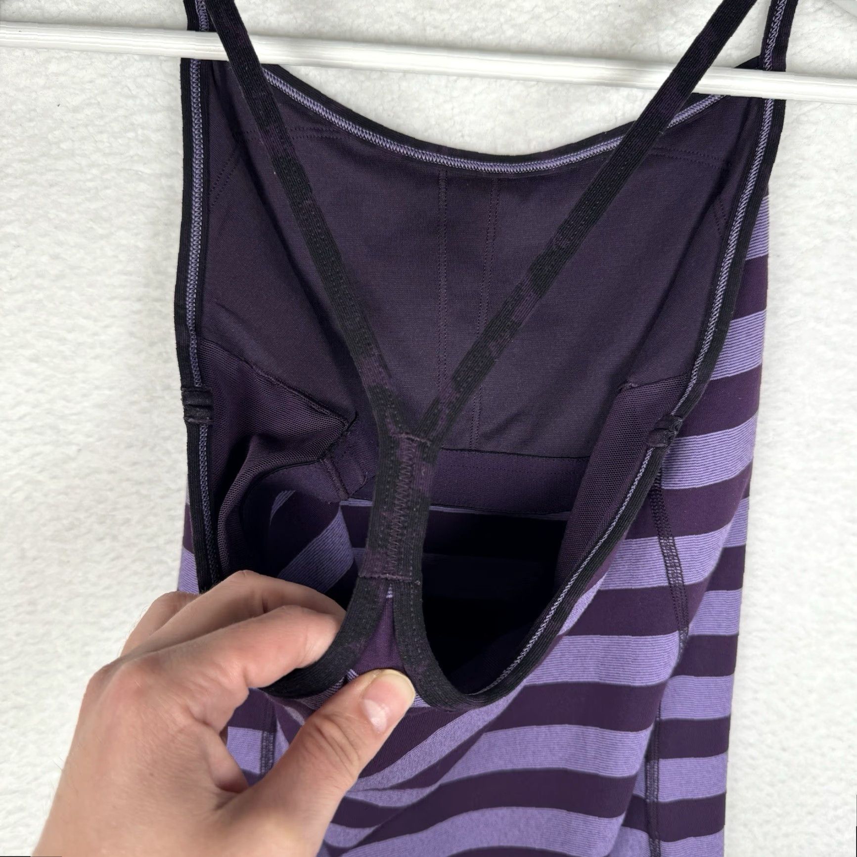 Lululemon Lululemon Power Y Tank Top - Purple Stripe - Women's 9 - Tank - Activewear - Power Y - Purple - XS? Wait Size M / US 6-8 / IT 42-44 - 7 Thumbnail
