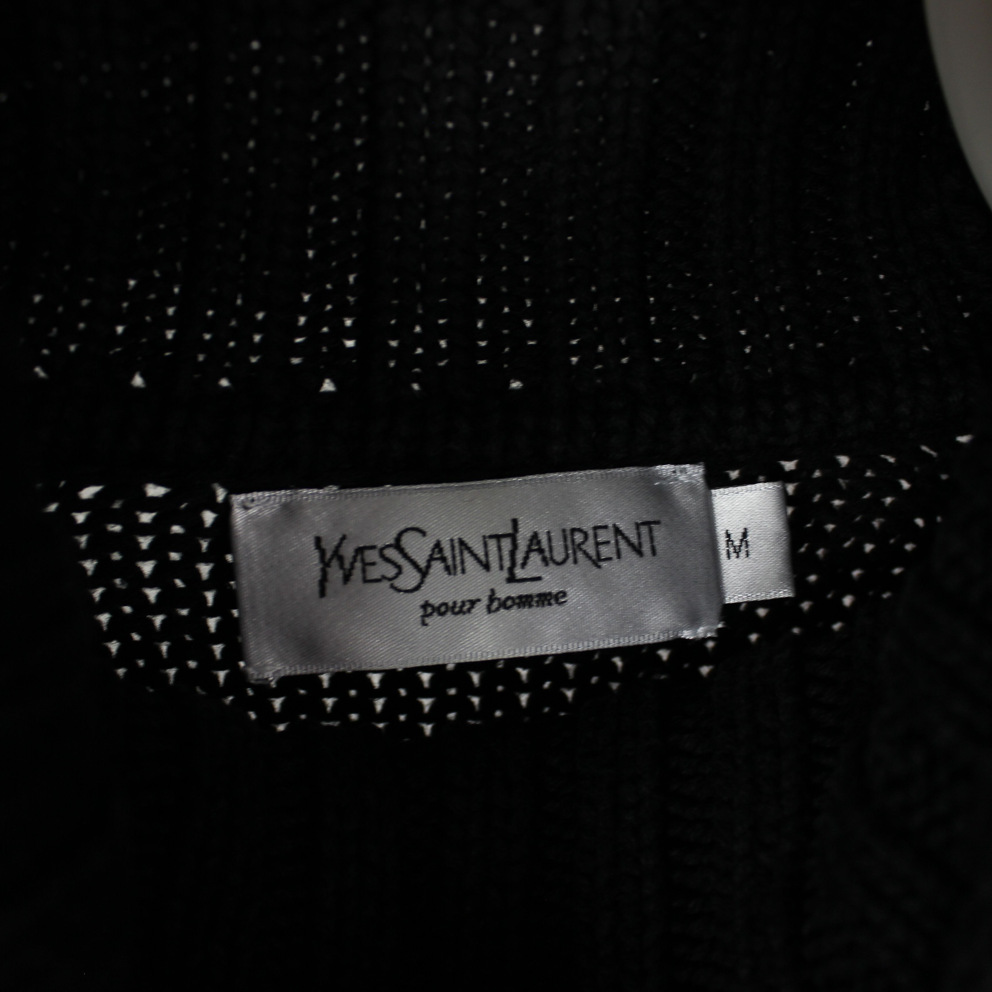 Yves Saint Laurent Yves Saint Laurent YSL sweater men jumper logo M black Size US M / EU 48-50 / 2 - 6 Thumbnail