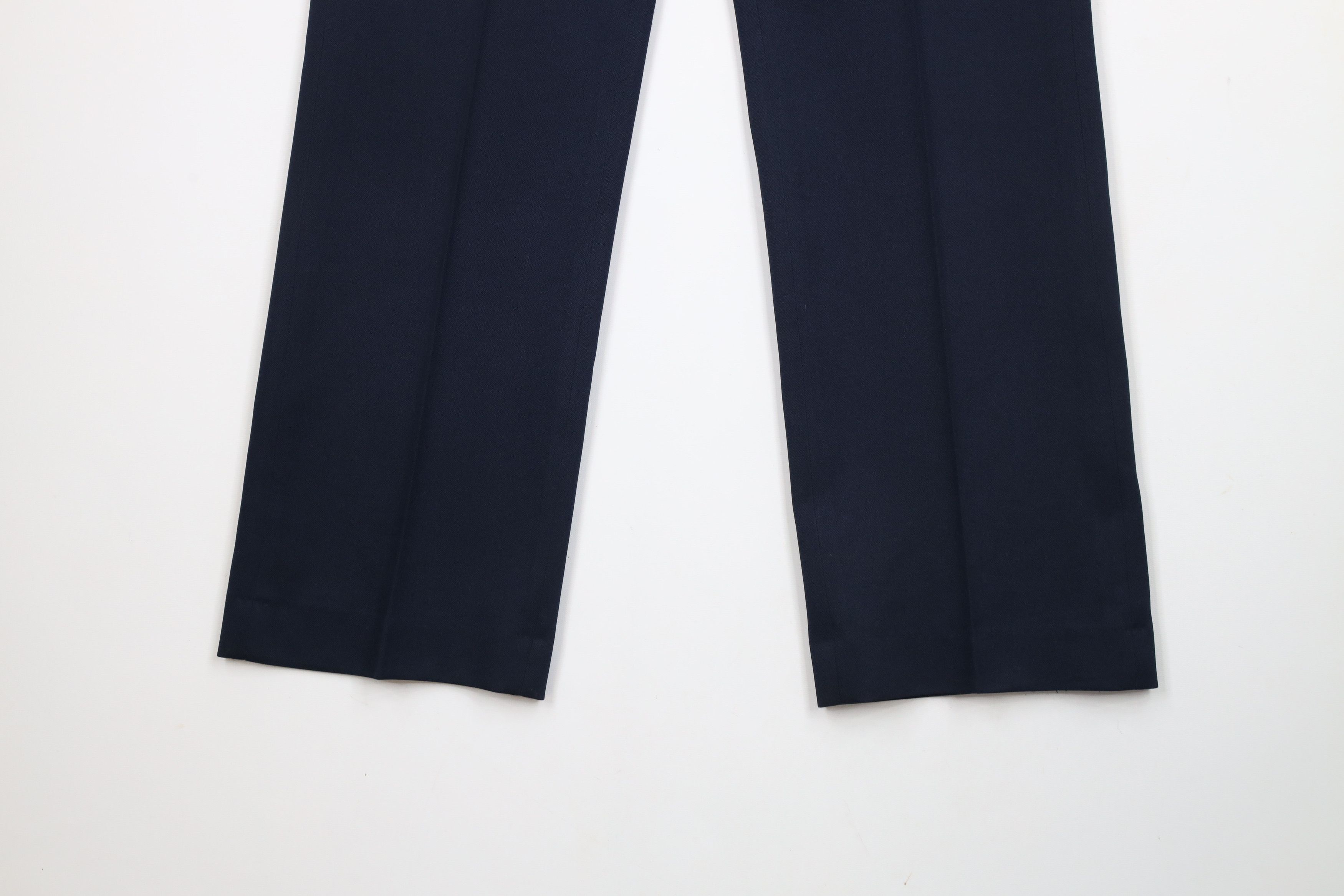 Vintage Vintage 70s Streetwear Flared Wide Leg Chino Pants Navy Blue Size US 34 / EU 50 - 4 Thumbnail