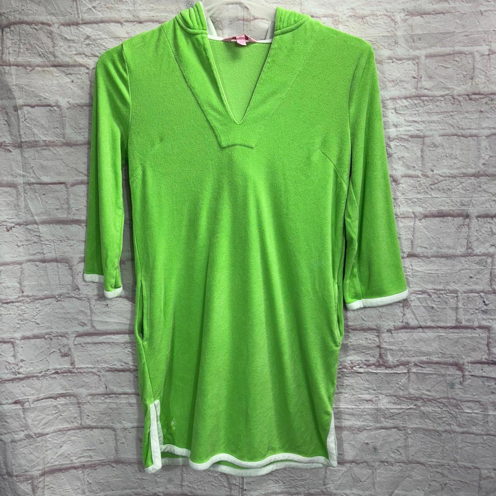 Other Lilly Pulitzer XS Green Terrycloth Hooded Cover Size ONE SIZE - 1 Thumbnail