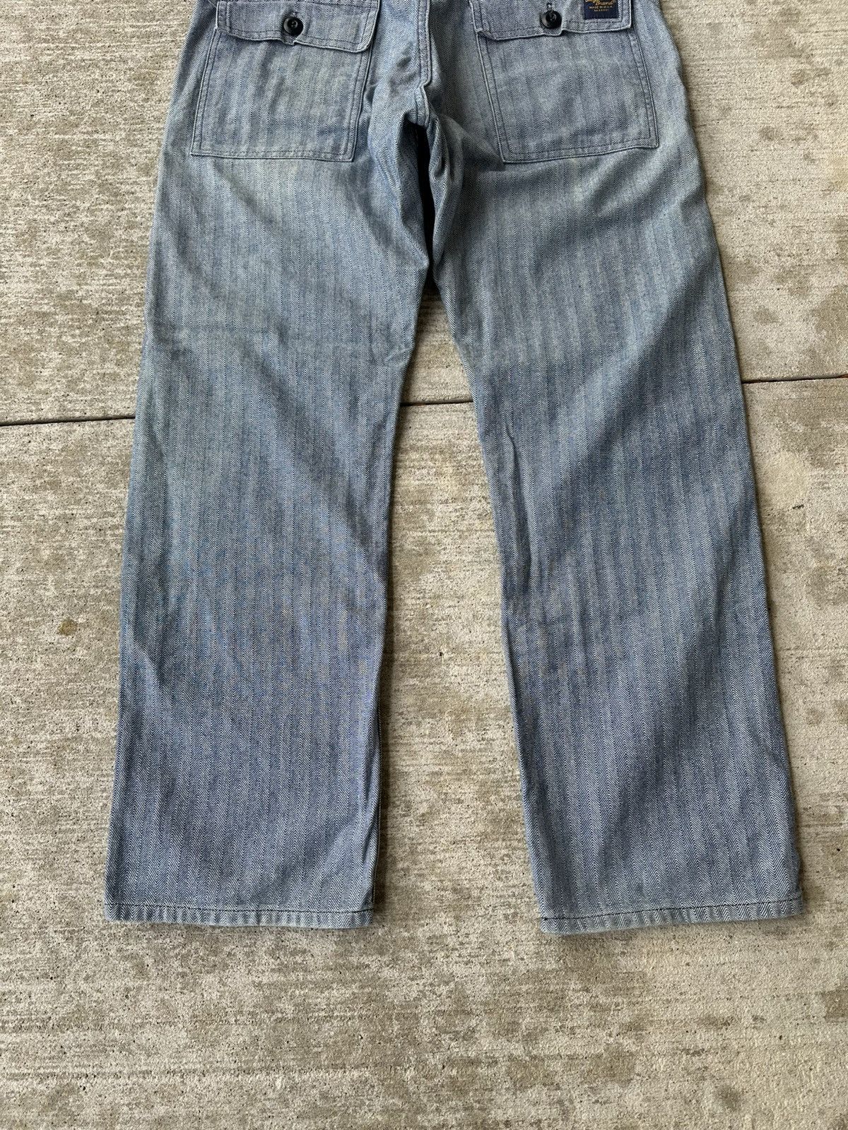 Vintage 1970s Vintage Hickory Pinstripe Cargo Bush Pants Size US 32 / EU 48 - 8 Thumbnail