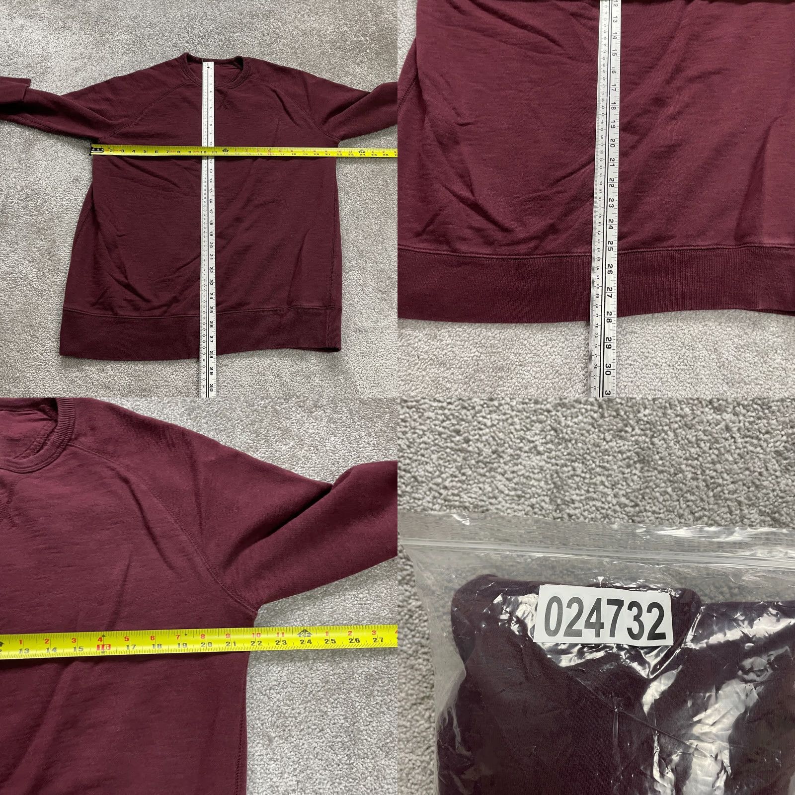 George George Pullover Sweatshirt Mens Large Maroon Crew Neck Long Sleeve Cotton Size US L / EU 52-54 / 3 - 8 Thumbnail