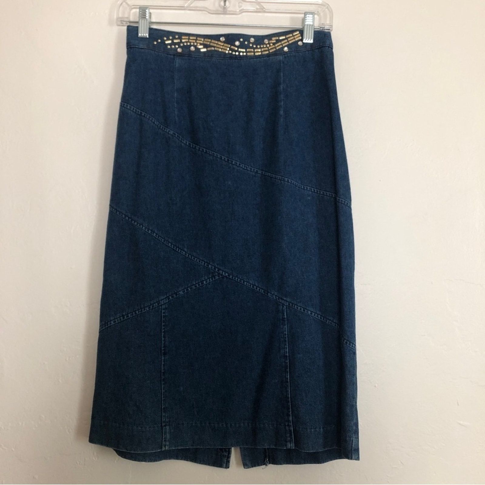 Other City Girl Sport Denim Bead Three Piece Skirt Top Jacket Set Size L / US 10 / IT 46 - 14 Thumbnail