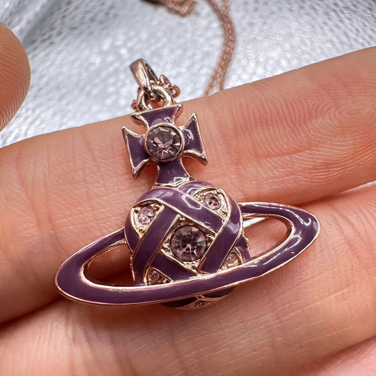 Luxury Vivienne Westwood Craaazy Rare Vivienne Westwood necklace purple pendant Grailed