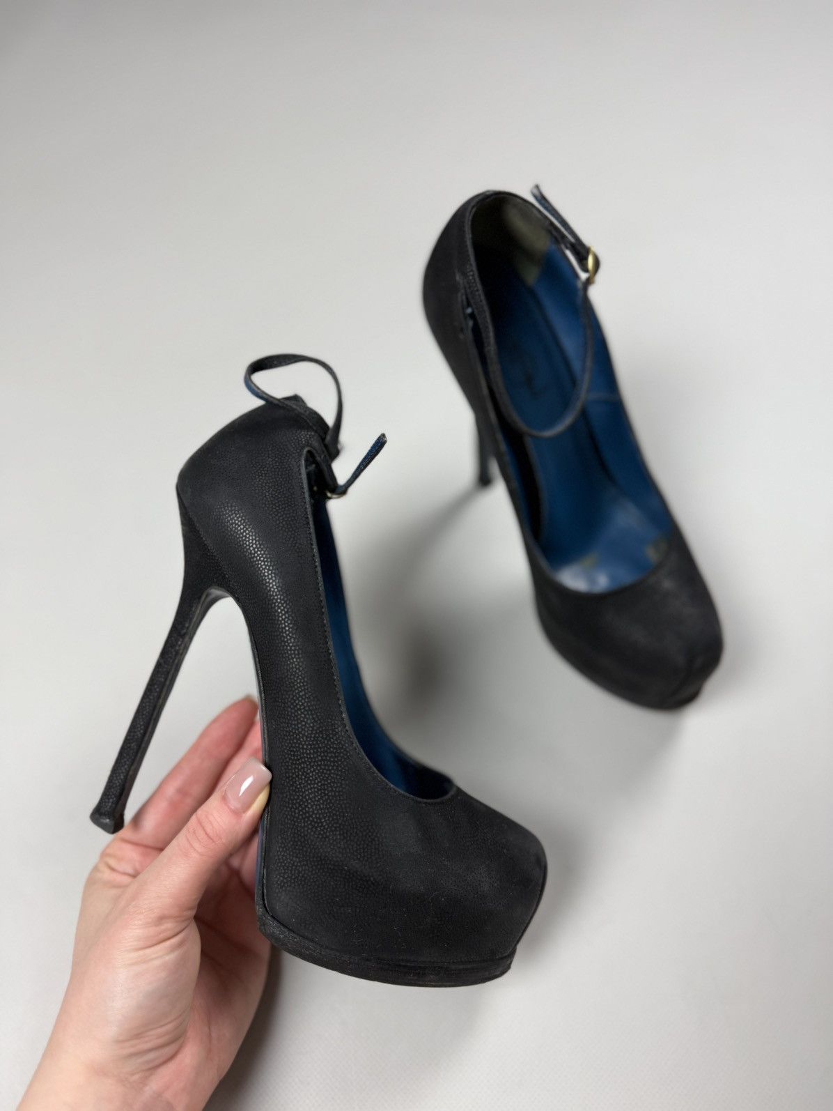 Vintage × Yves Saint Laurent YSL Yves Saint Laurent Vintage Ladies Leather Platform Heels Size US 6.5 / IT 36.5 - 4 Thumbnail