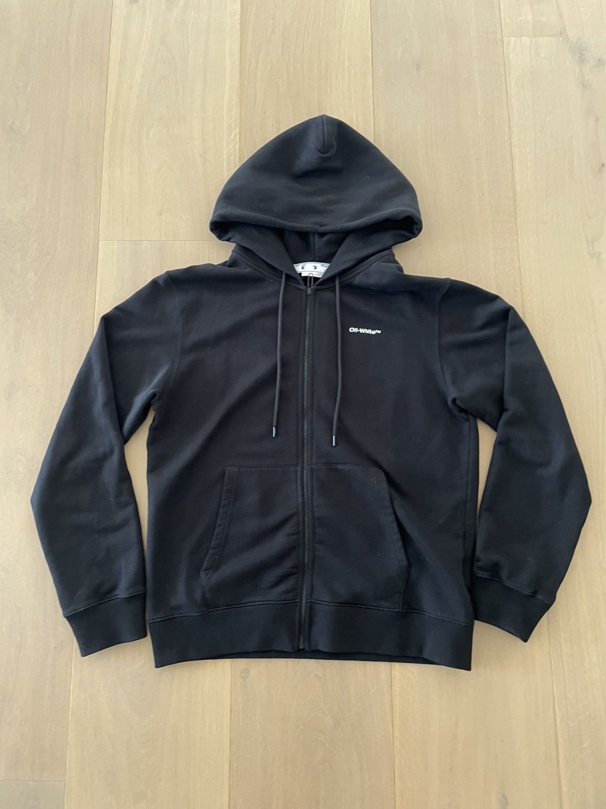 Off-White OFF-WHITE Wave Outline Diagonal Slim Hoodie Size US XL / EU 56 / 4 - 1 Thumbnail